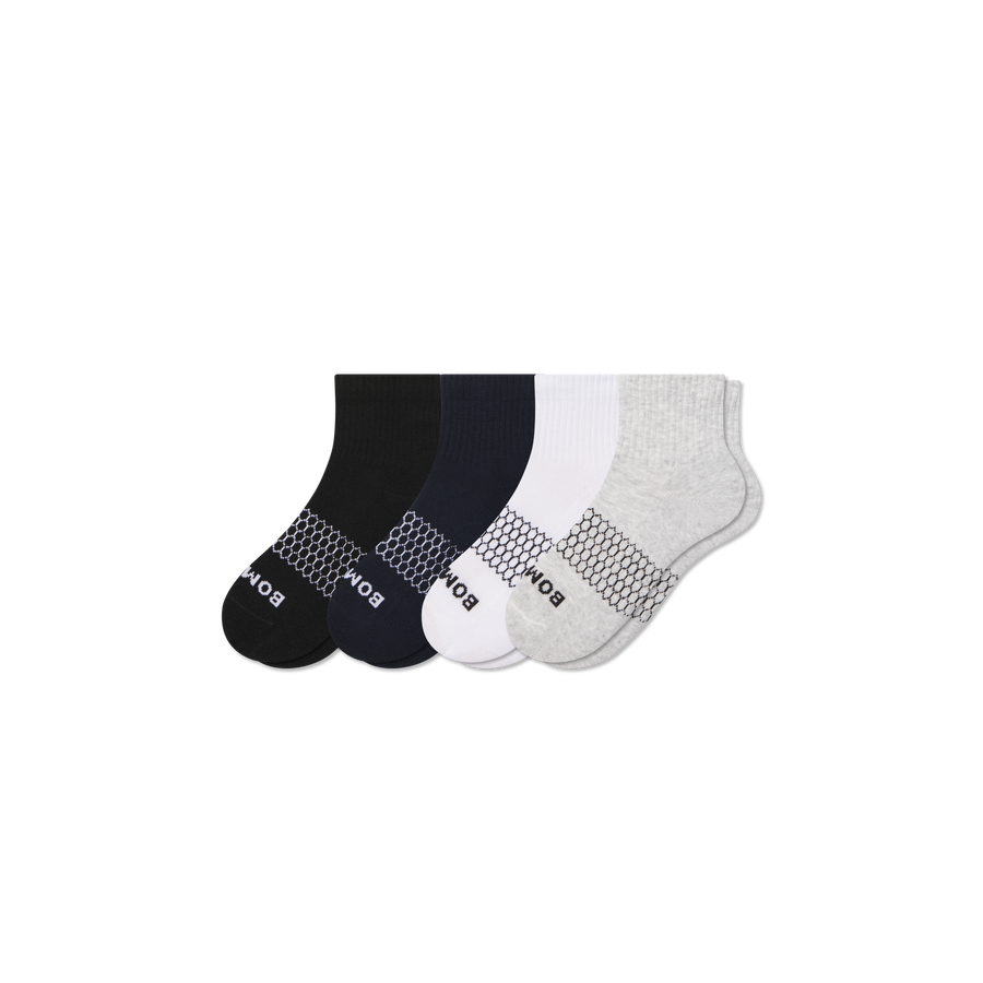 Youth Solids Quarter Sock 4-Pack - Soft Step