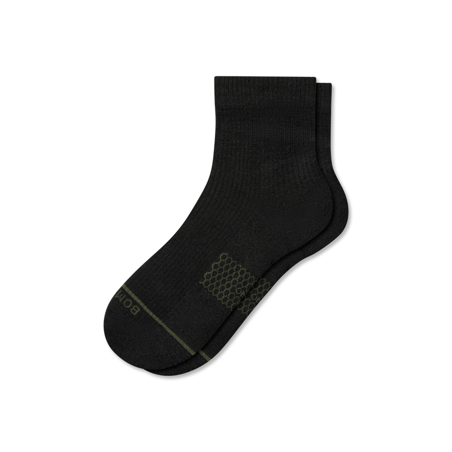 Women's Merino Wool Blend Modern Rib Quarter Socks - Ready Pick