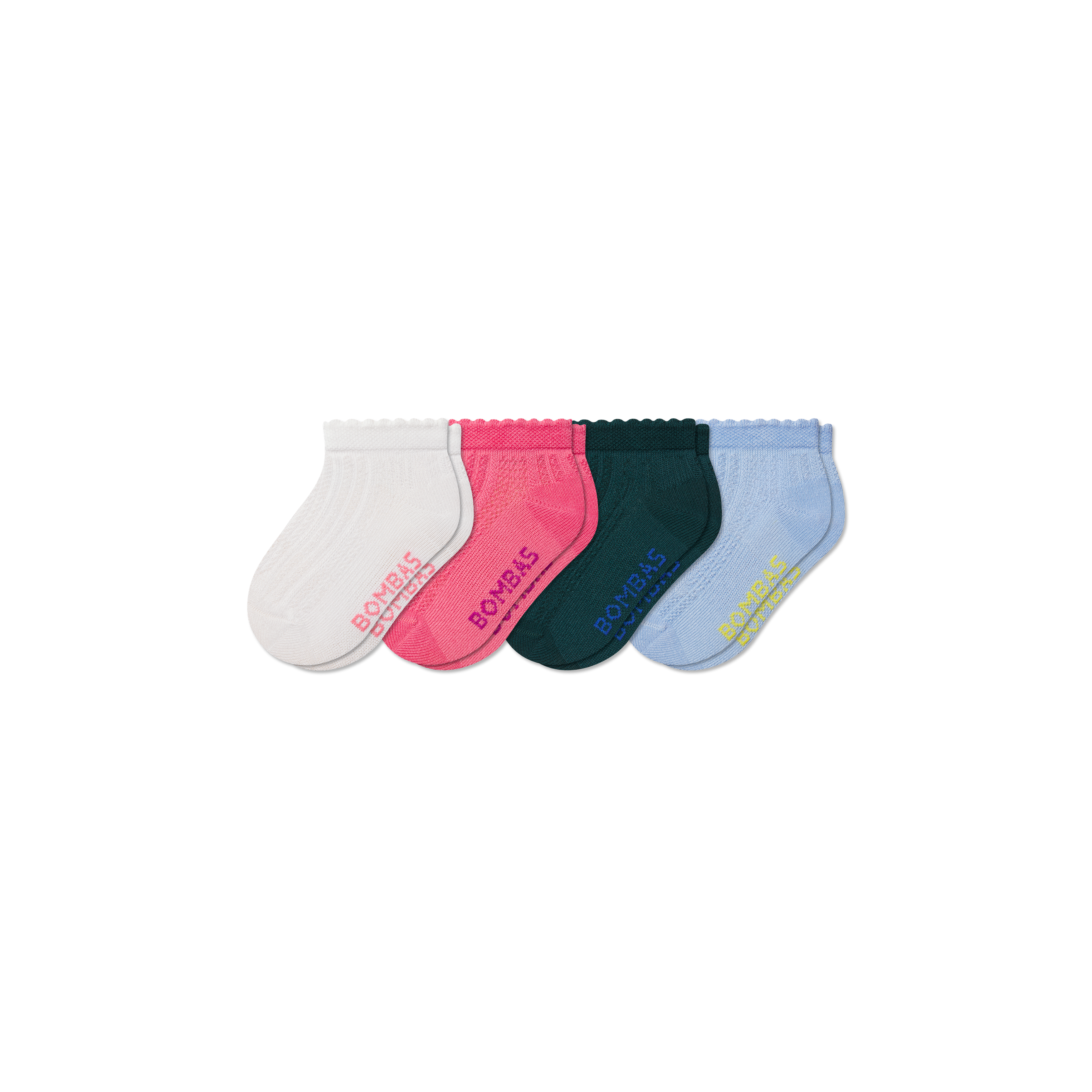 Junior Lightweight Ankle Sock 4-Pack - cloud pink mix L [10212]