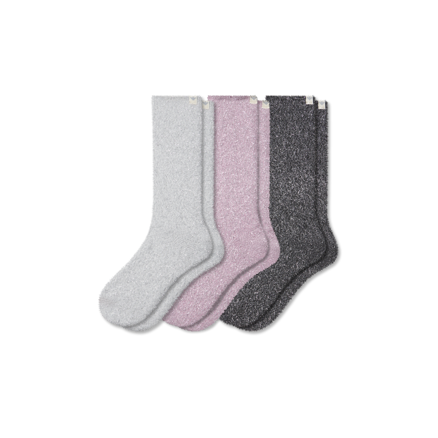 Women's Fuzzy Sock 3-Pack - Clean Finish