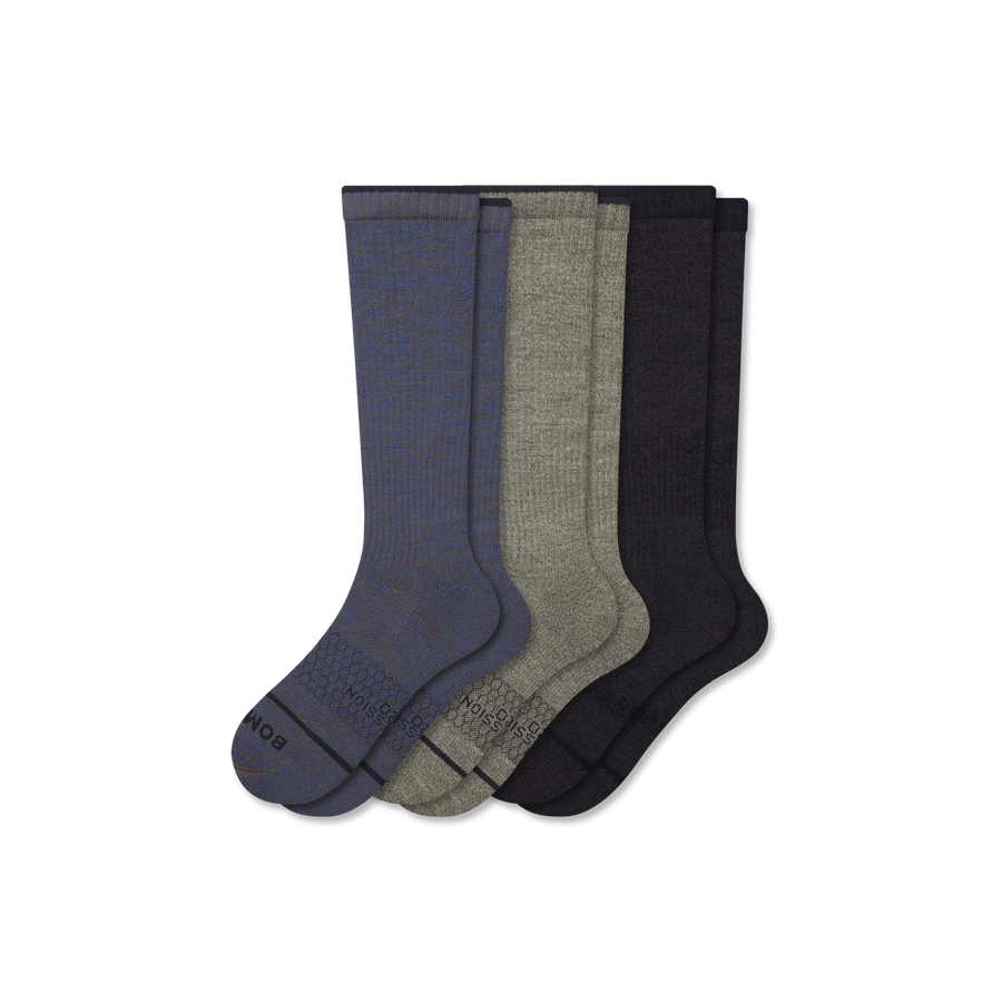 Women's Merino Wool Blend Knee High Sock 3-Pack (15-20mmHg) - Essential Ready