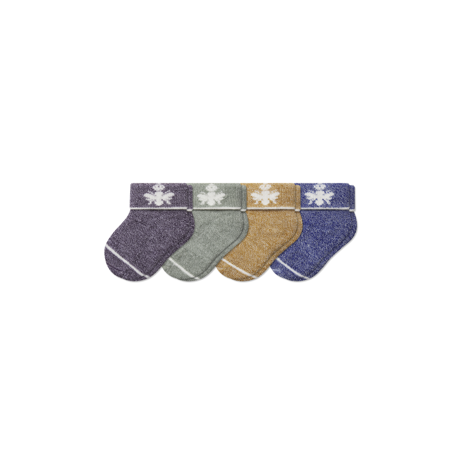 Baby Merino Wool Blend Calf Sock 4-Pack (0-6 Months) - Travel Pair
