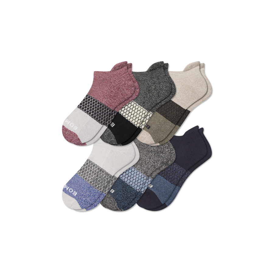 Men’s Tri-Block Ankle Sock 6-pack - Modern Touch