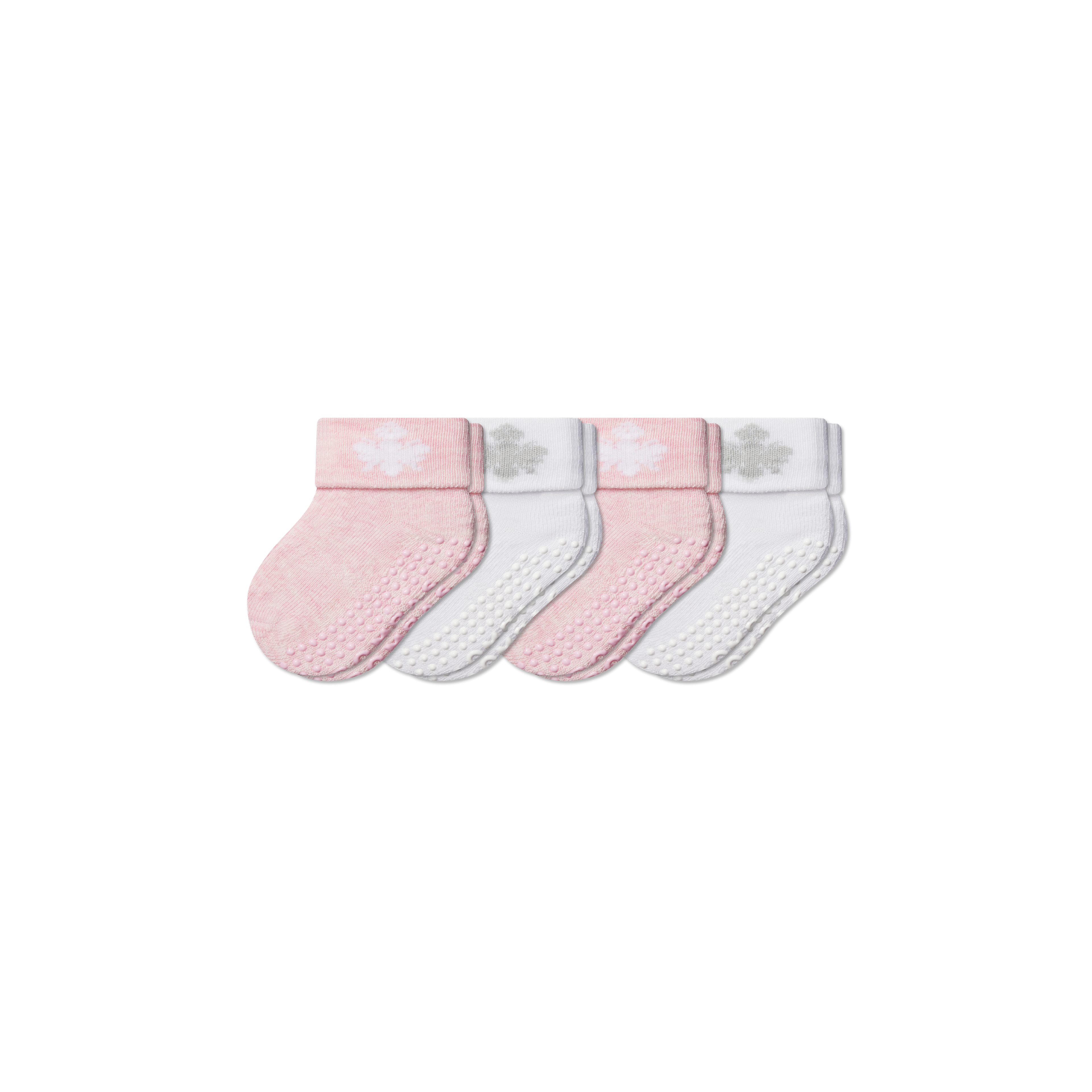 Baby Gripper Sock 4-Pack (6-12 Months) - pink mix L [10312]