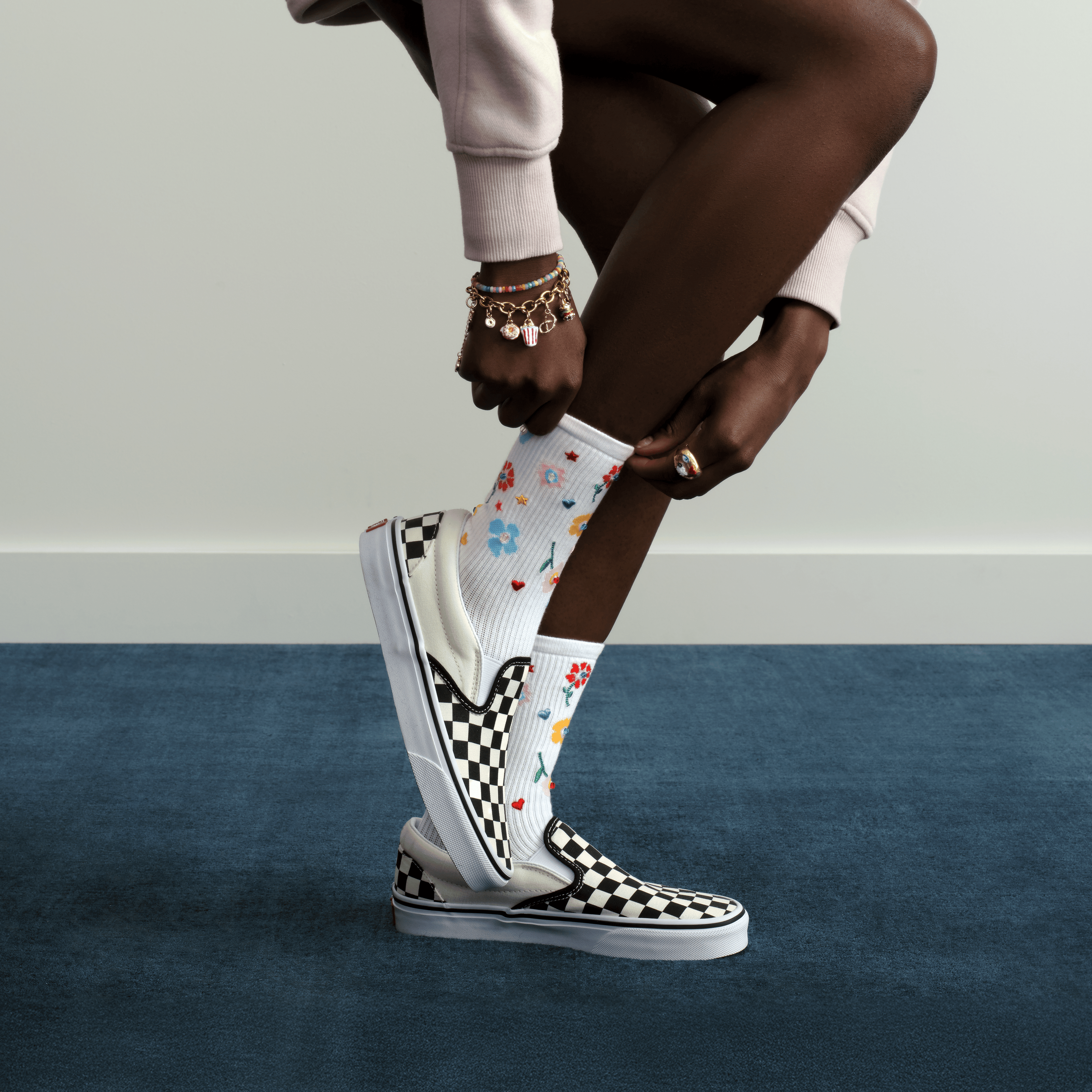 Lightweight Ribbed Half Calf Socks - White [LIFESTYLE] [10344]