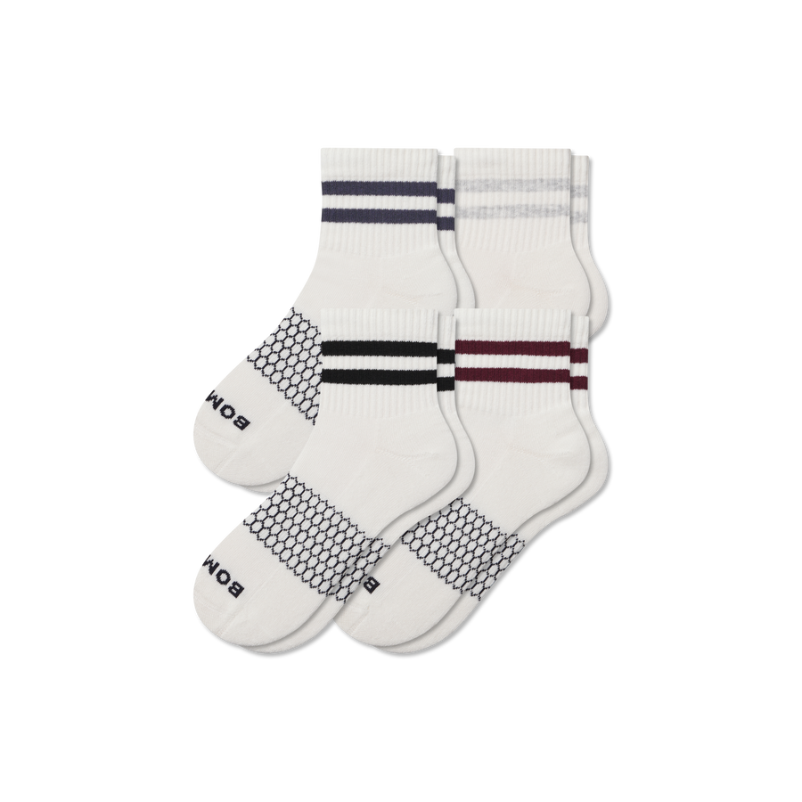 Men's Vintage Stripes Quarter Sock 4-Pack - Fresh Choice