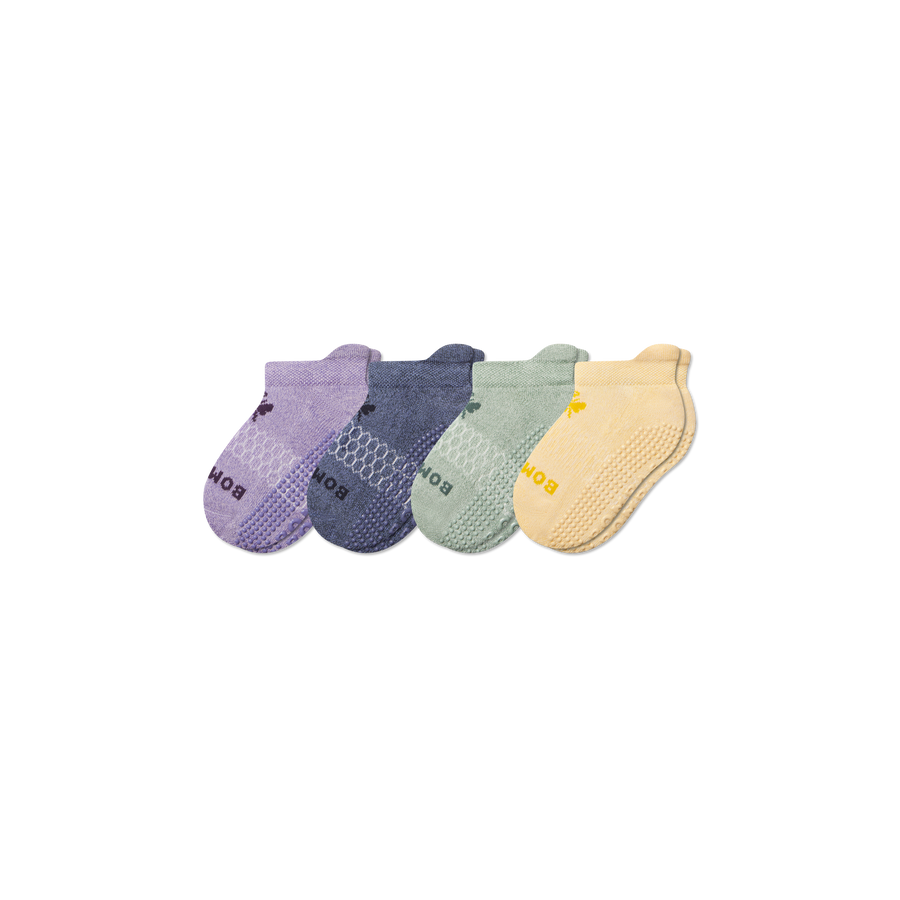 Junior Marl Gripper Ankle Sock 4-Pack - All Day Fit