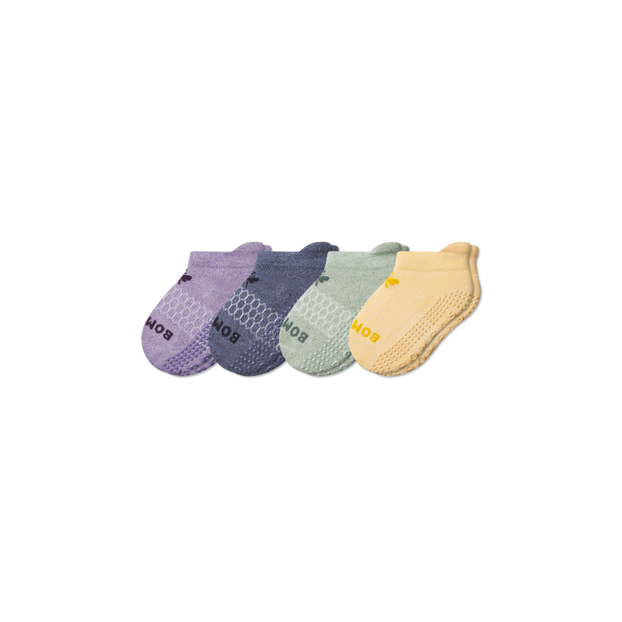 Toddler Marl Gripper Ankle Sock 4-Pack - Modern Touch