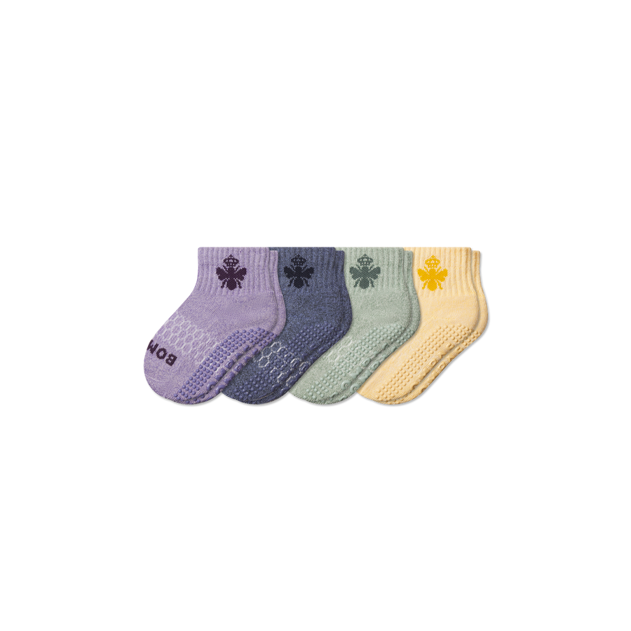 Toddler Marl Gripper Calf Sock 4-Pack - Fresh Choice