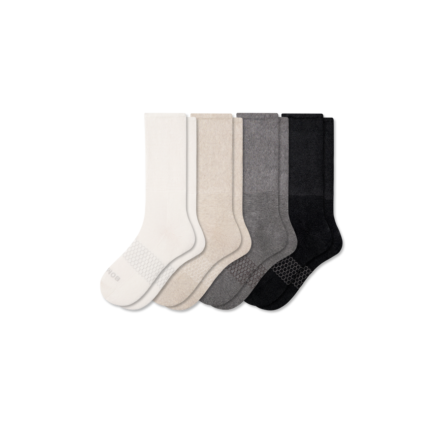 Men's Wide Calf Sock 4-Pack - Light Cushion
