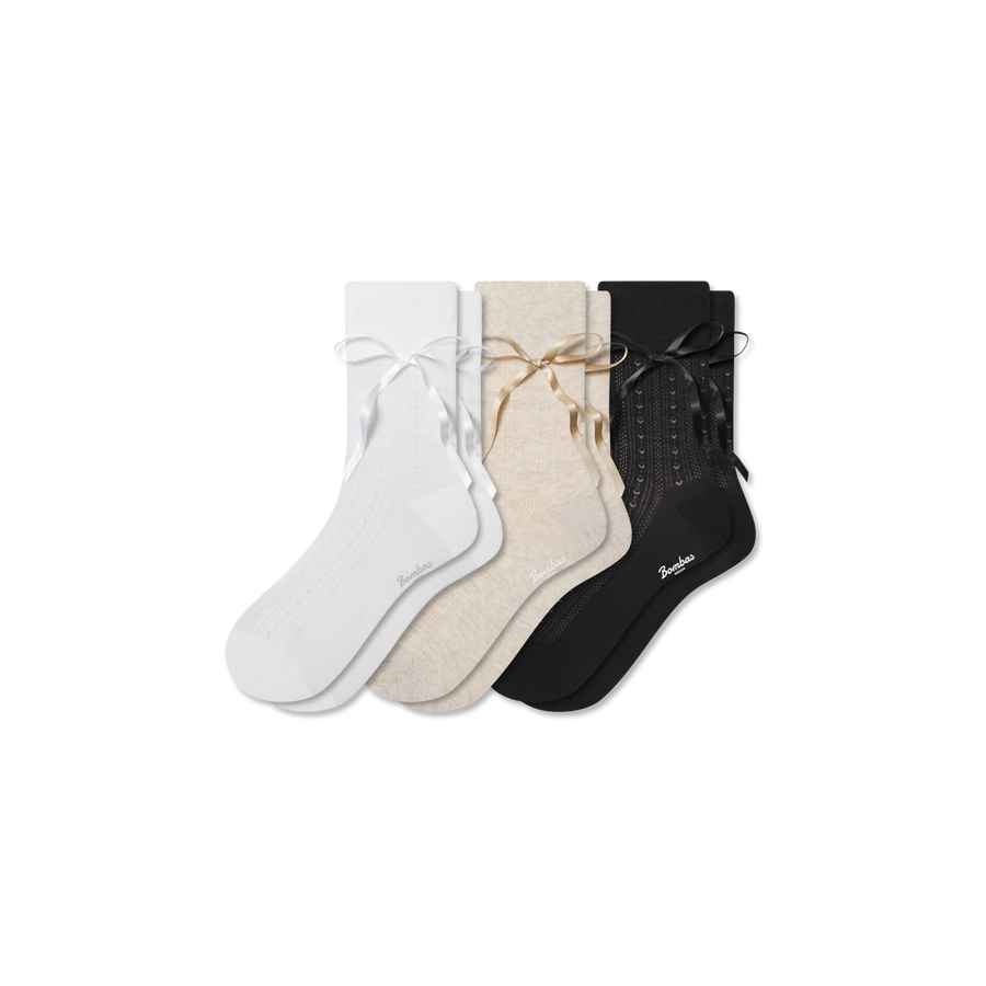 Women’s Bow Half Calf Sock 3-Pack - Ready Pick