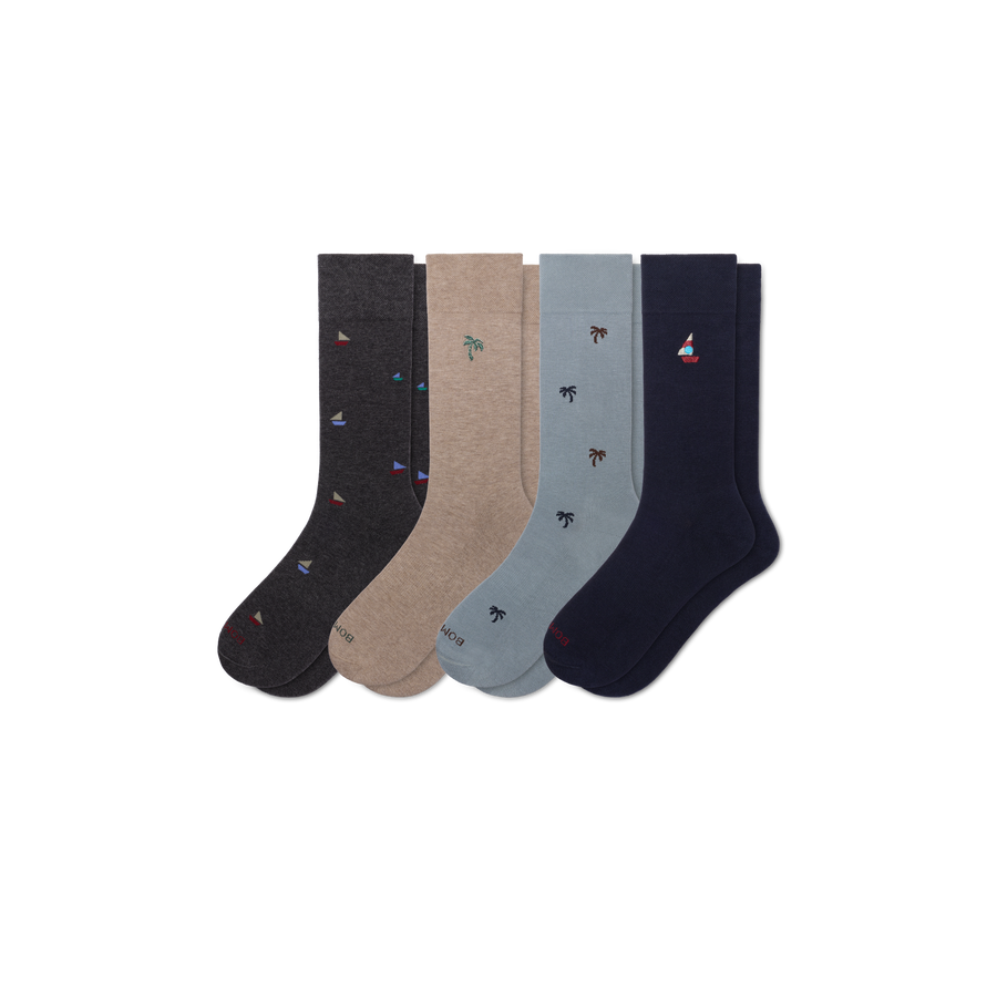 Men's Dress Calf Sock 4-Pack - Easy Pair