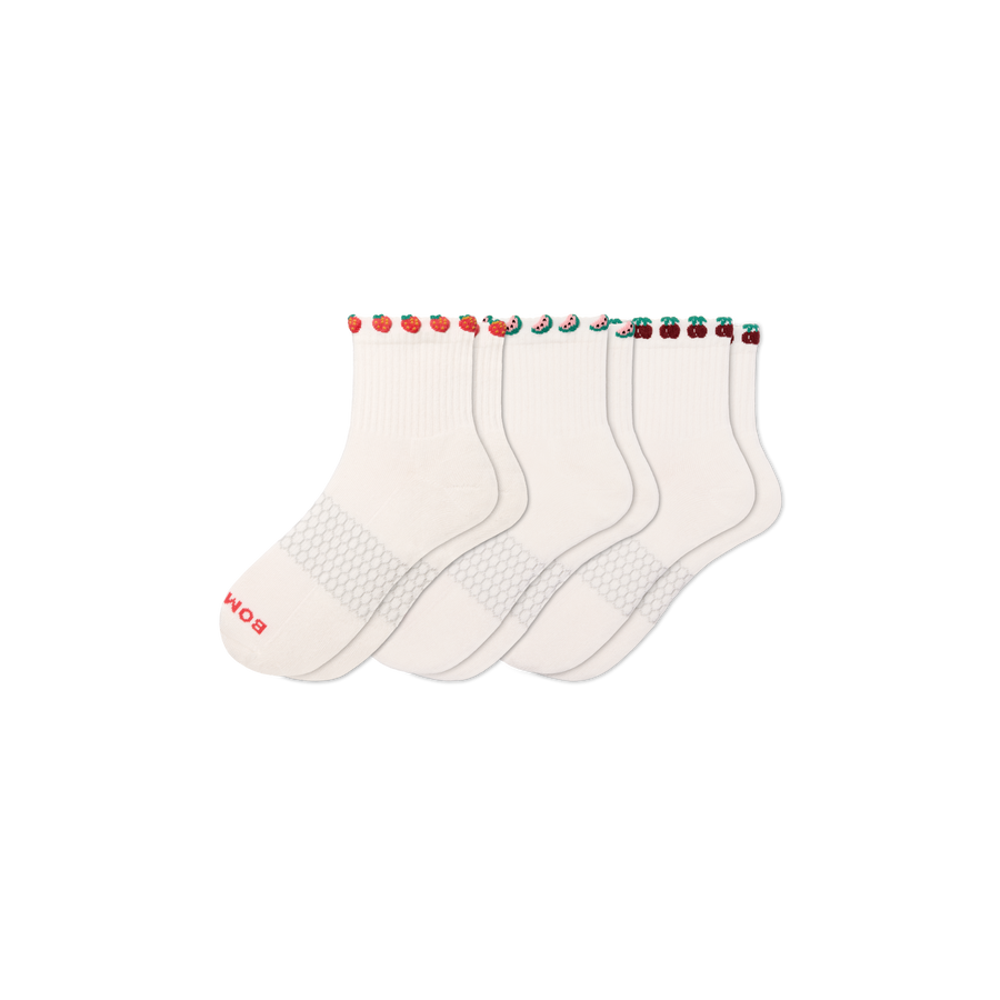 Women's Farmer's Market Quarter Sock 3-Pack - Fresh Choice