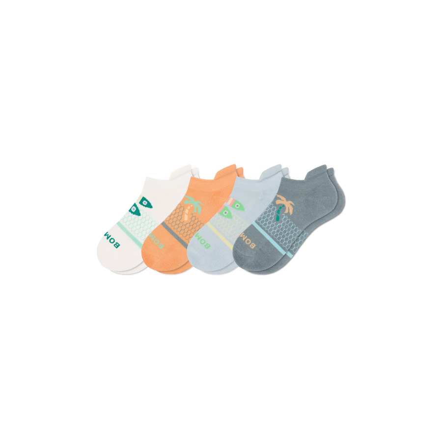 Youth Seaside Ankle Sock 4-Pack - All Day Fit