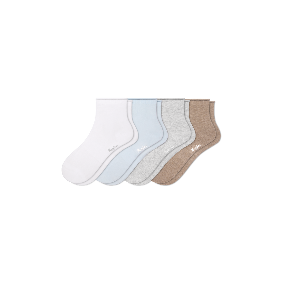 Women’s Roll Top Quarter Sock 4-Pack - Easy Pair
