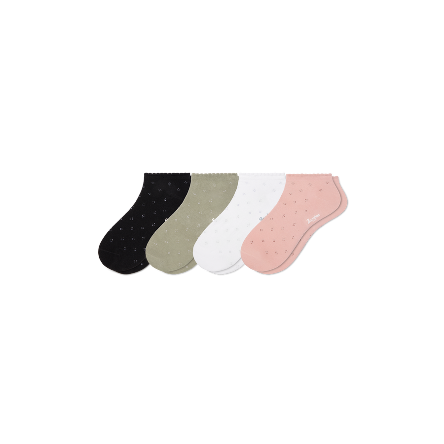 Women’s Scallop Ankle Sock 4-Pack - Fresh Step