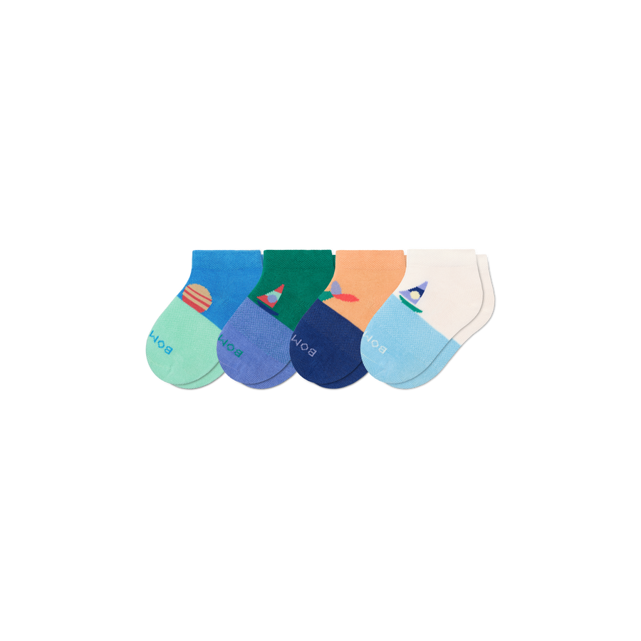 Toddler Ankle Sock 4-Pack - Modern Touch