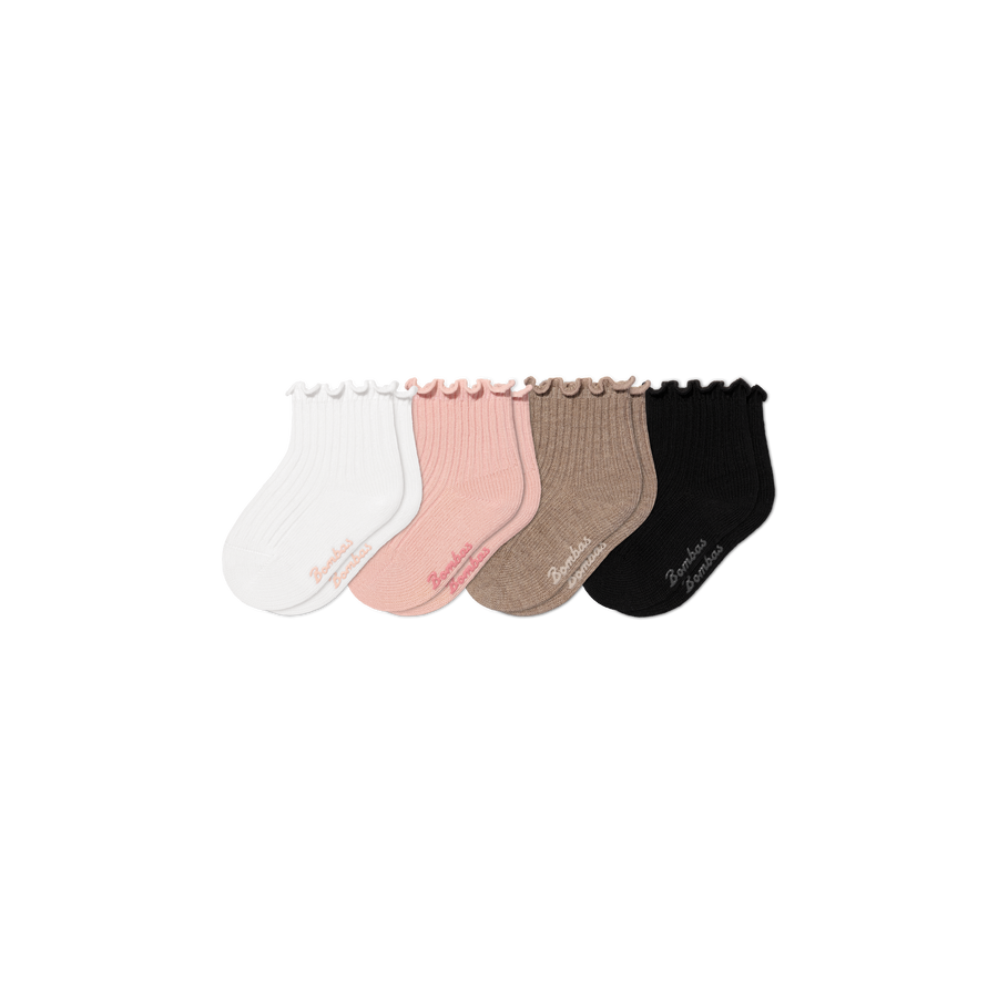 Baby Ruffle Rib Calf Sock 4-Pack (6-12 Months) - Travel Pair