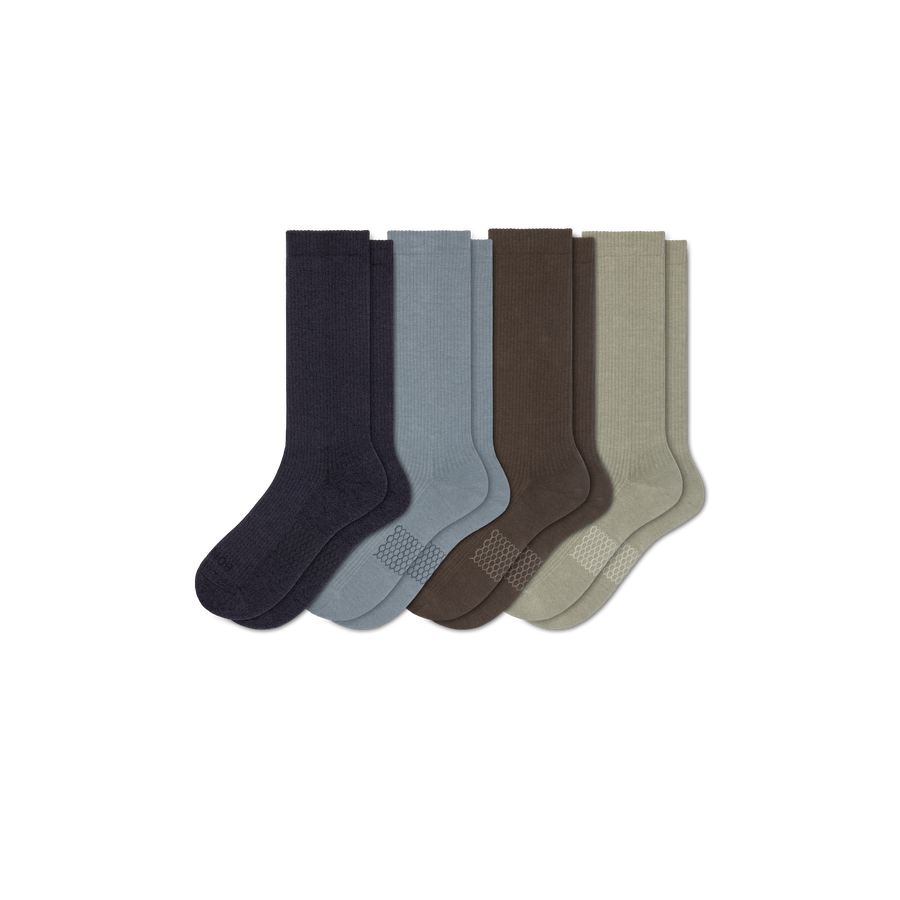 Men's Modern Rib Calf Sock 4-Pack - Easy Pair