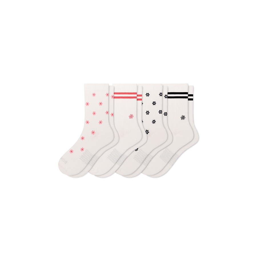 Women's Modern Rib Half Calf Sock 4-Pack - Daily Cushion