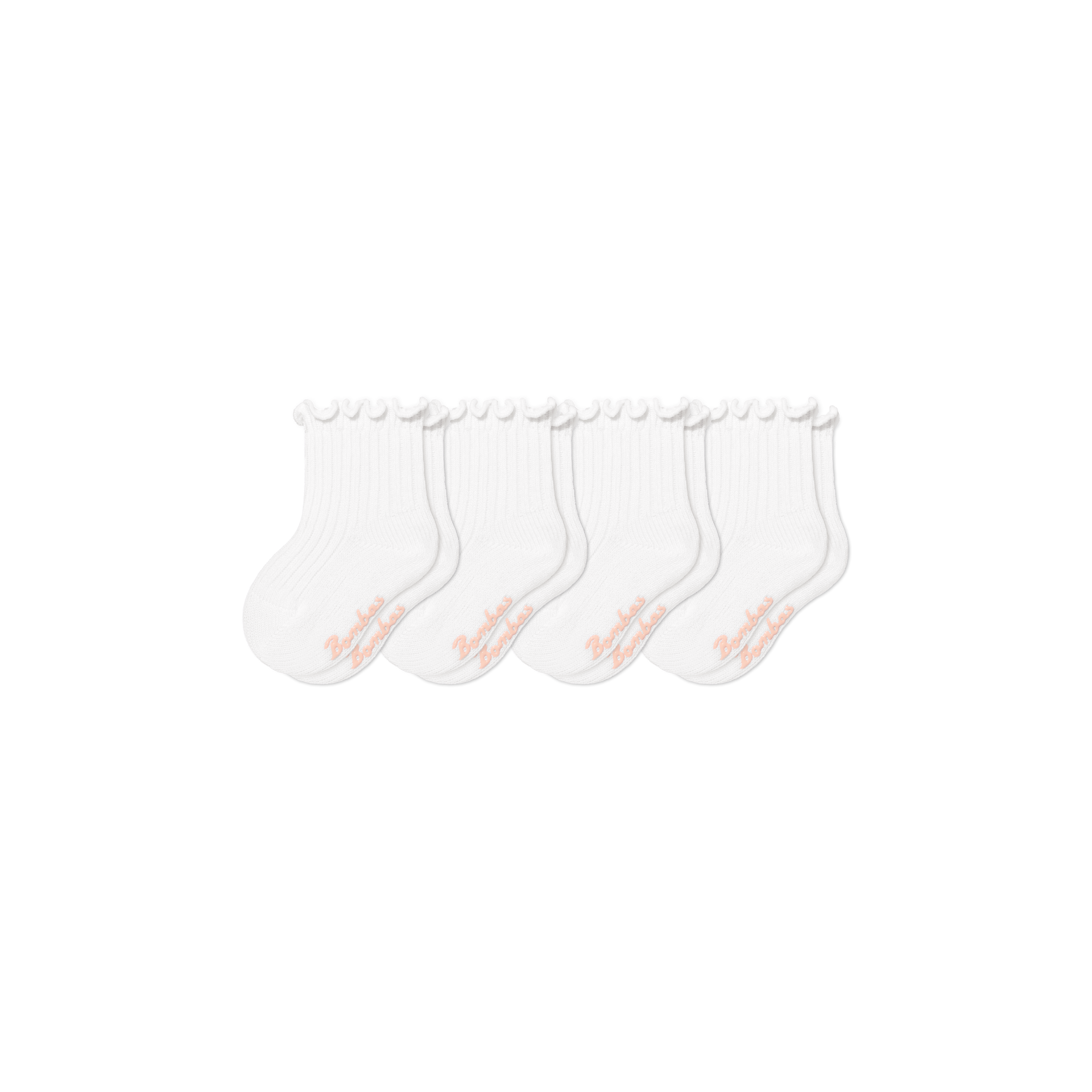 Baby Frilly Calf Socks (6-12 months) - white L [11320]