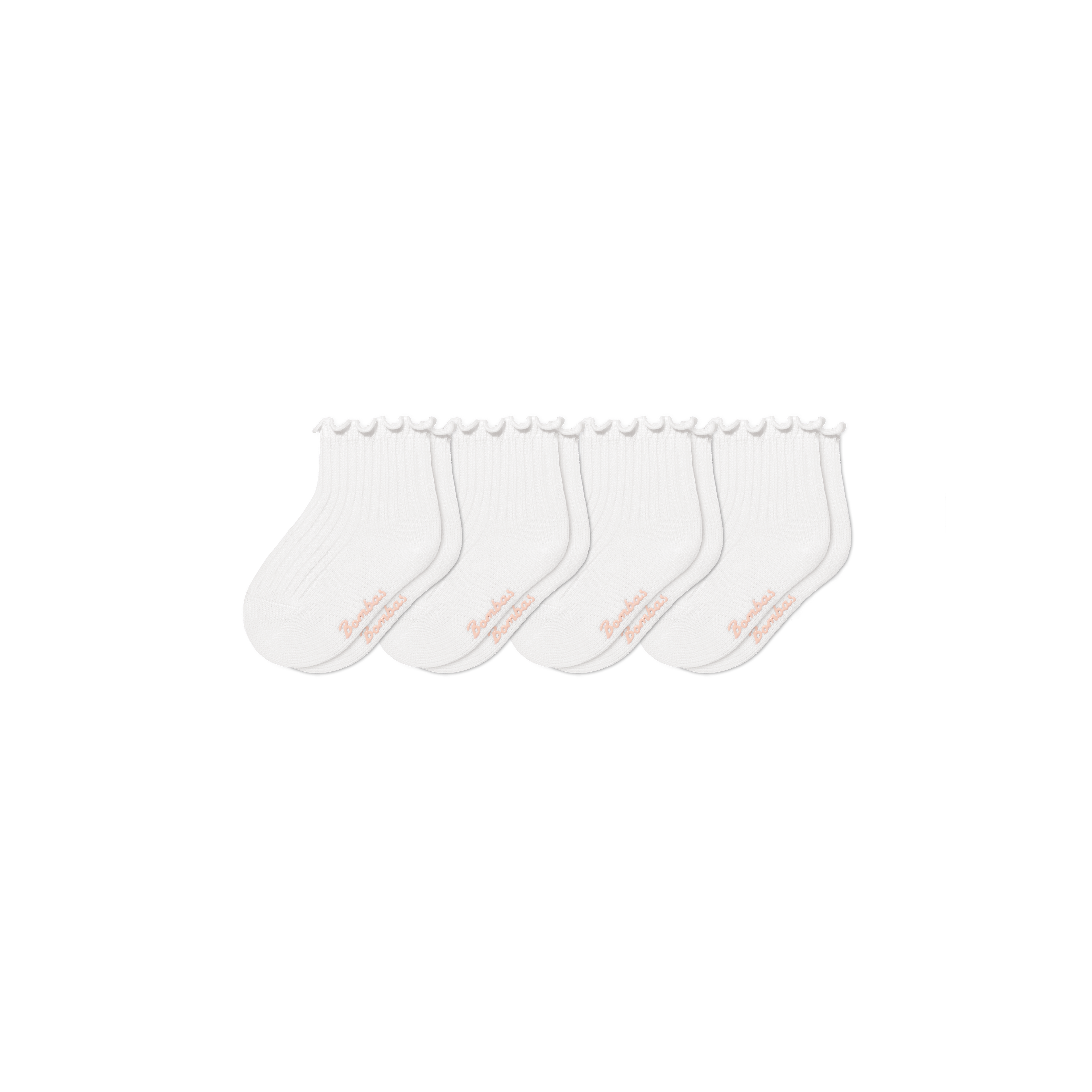 Baby Frilly Calf Socks (6-12 months) - white L [11321]