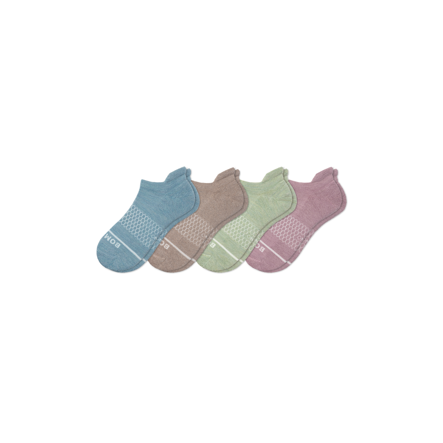 Women's Merino Wool Blend Ankle Sock 4-Pack - All Day Fit