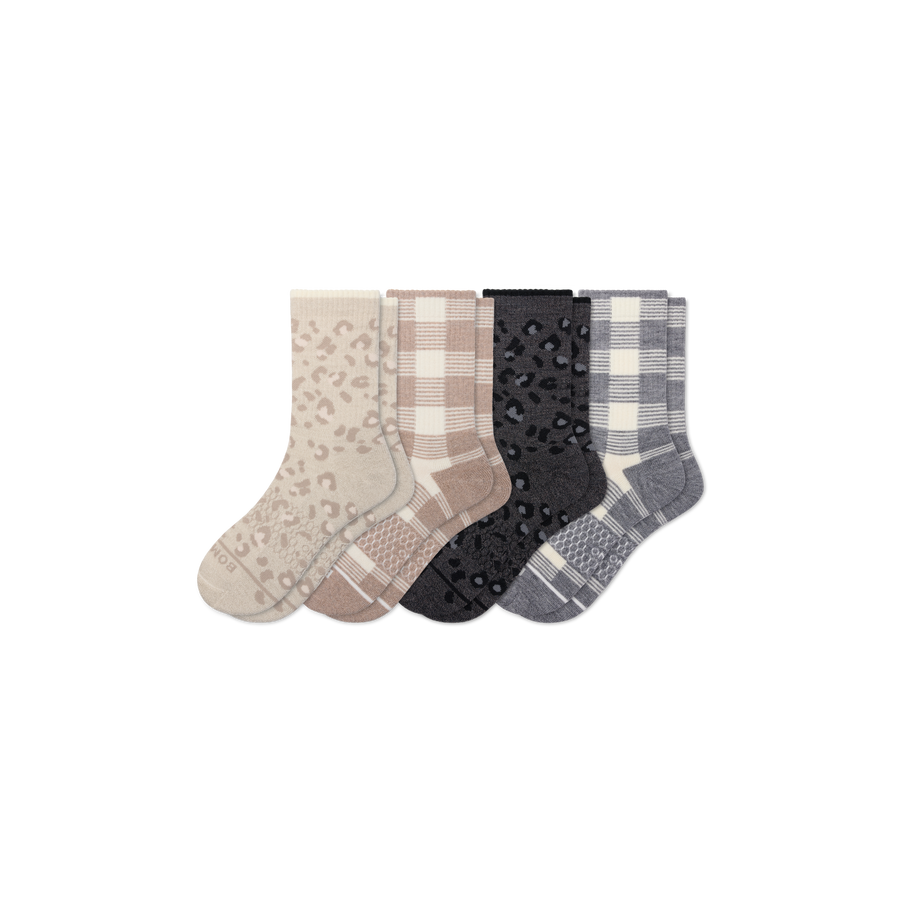Women's Merino Wool Blend Half Calf Sock 4-Pack - Fresh Step