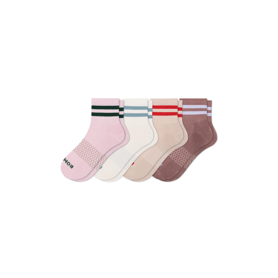 Women's Vintage Stripes Quarter Sock 4-Pack - Classic Ready