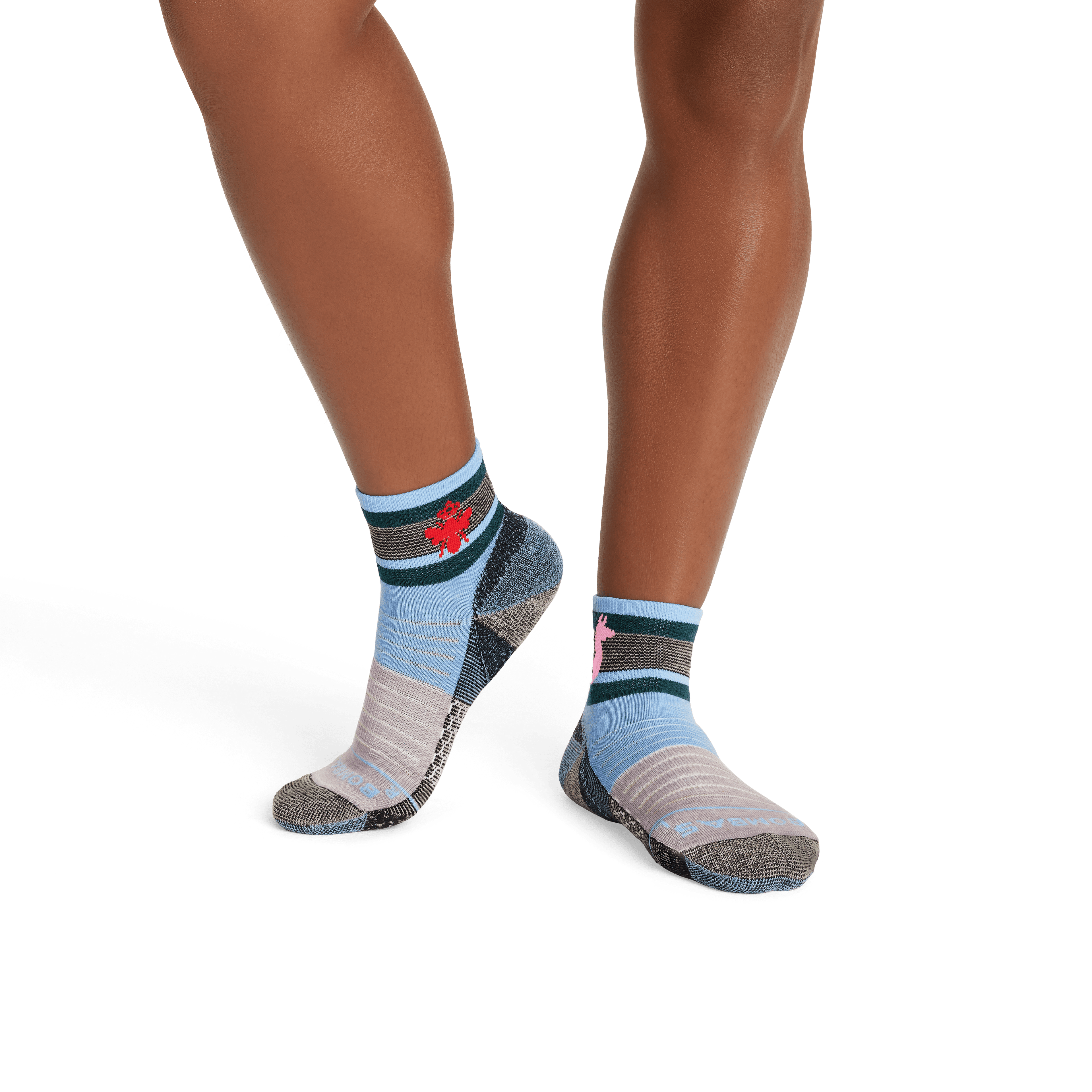 Cotopaxi x Bombas Merino Wool Blend Hiking Quarter Socks - Blue WO1