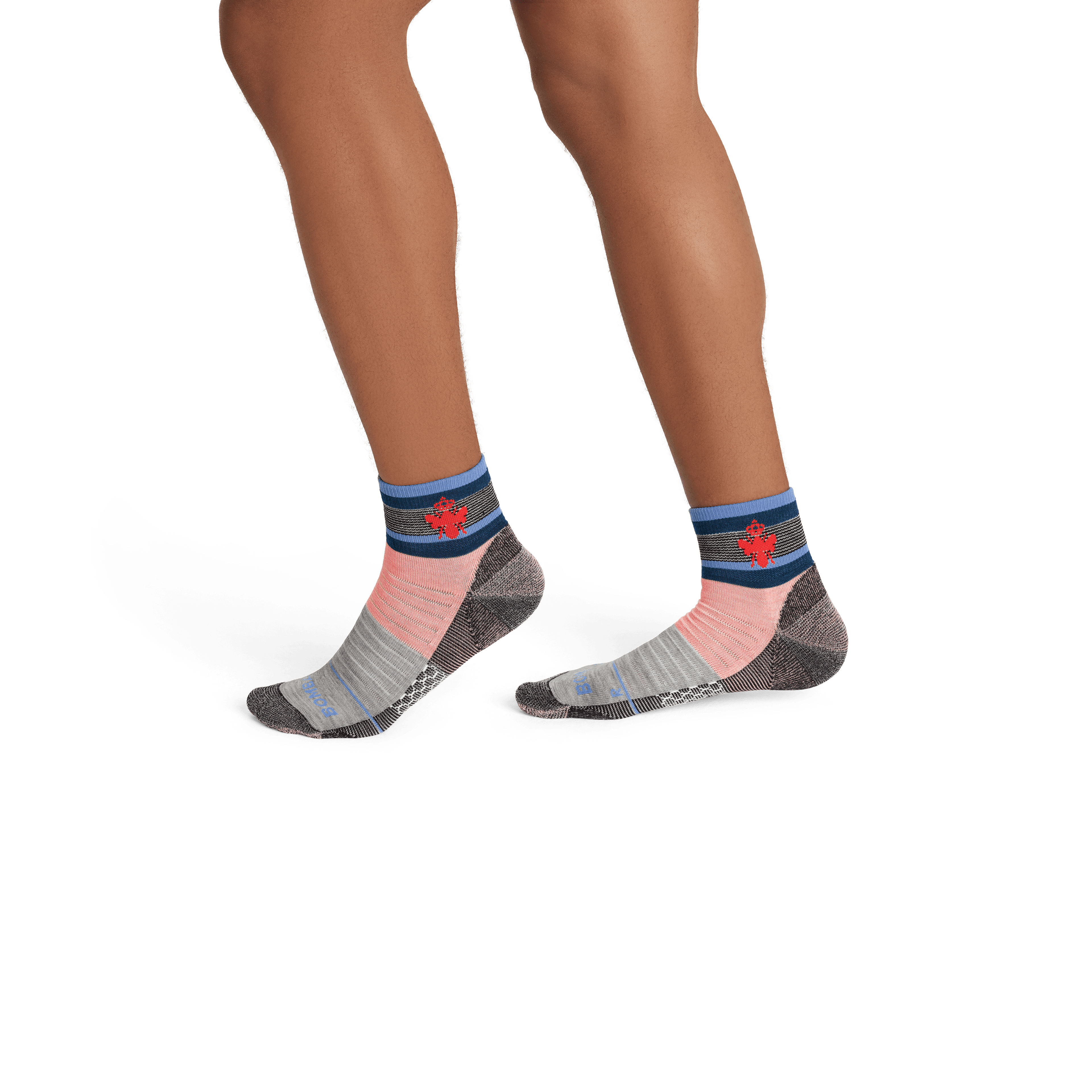 Cotopaxi x Bombas Merino Wool Blend Hiking Quarter Socks - Pink MO2