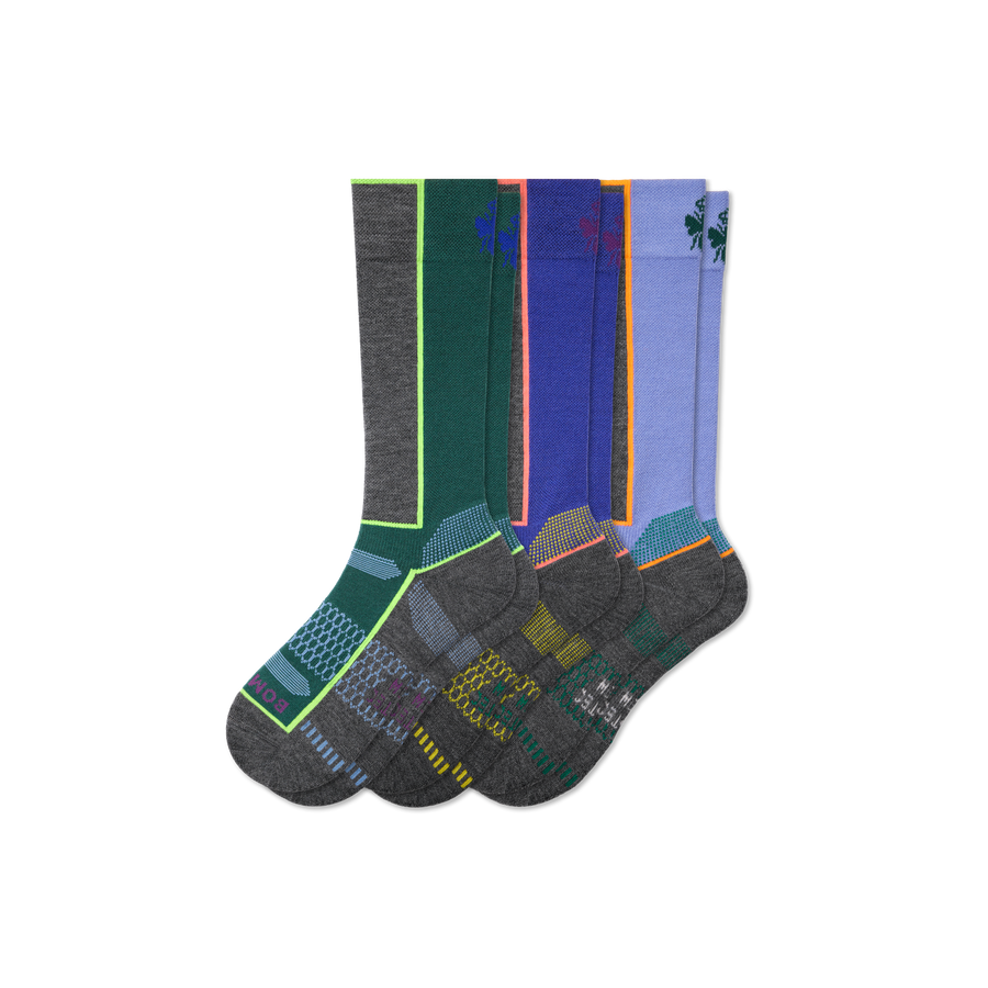 Youth Mid-Cushion Merino Wool Blend Ski & Sock 3-Pack - Ready Pick