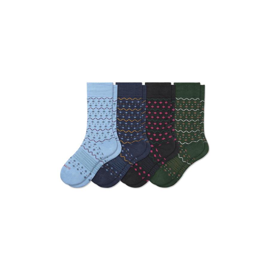 Youth Dress Calf Sock 4-Pack - All Day Fit