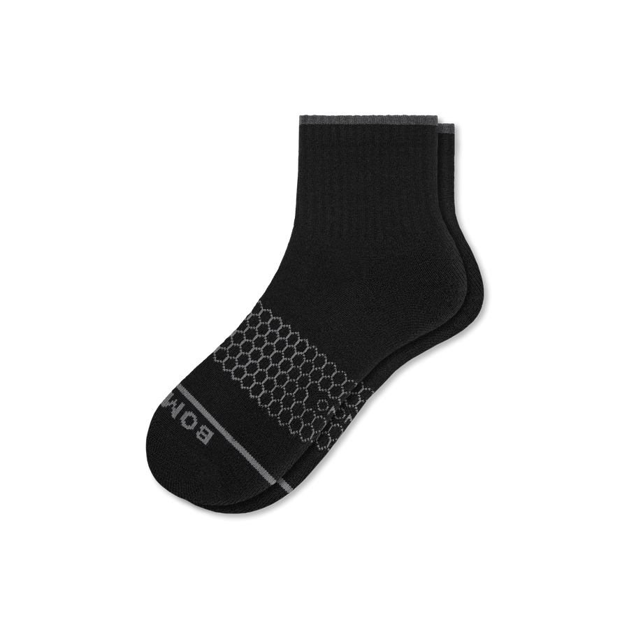 Men's Merino Wool Blend Quarter Socks - Clean Finish