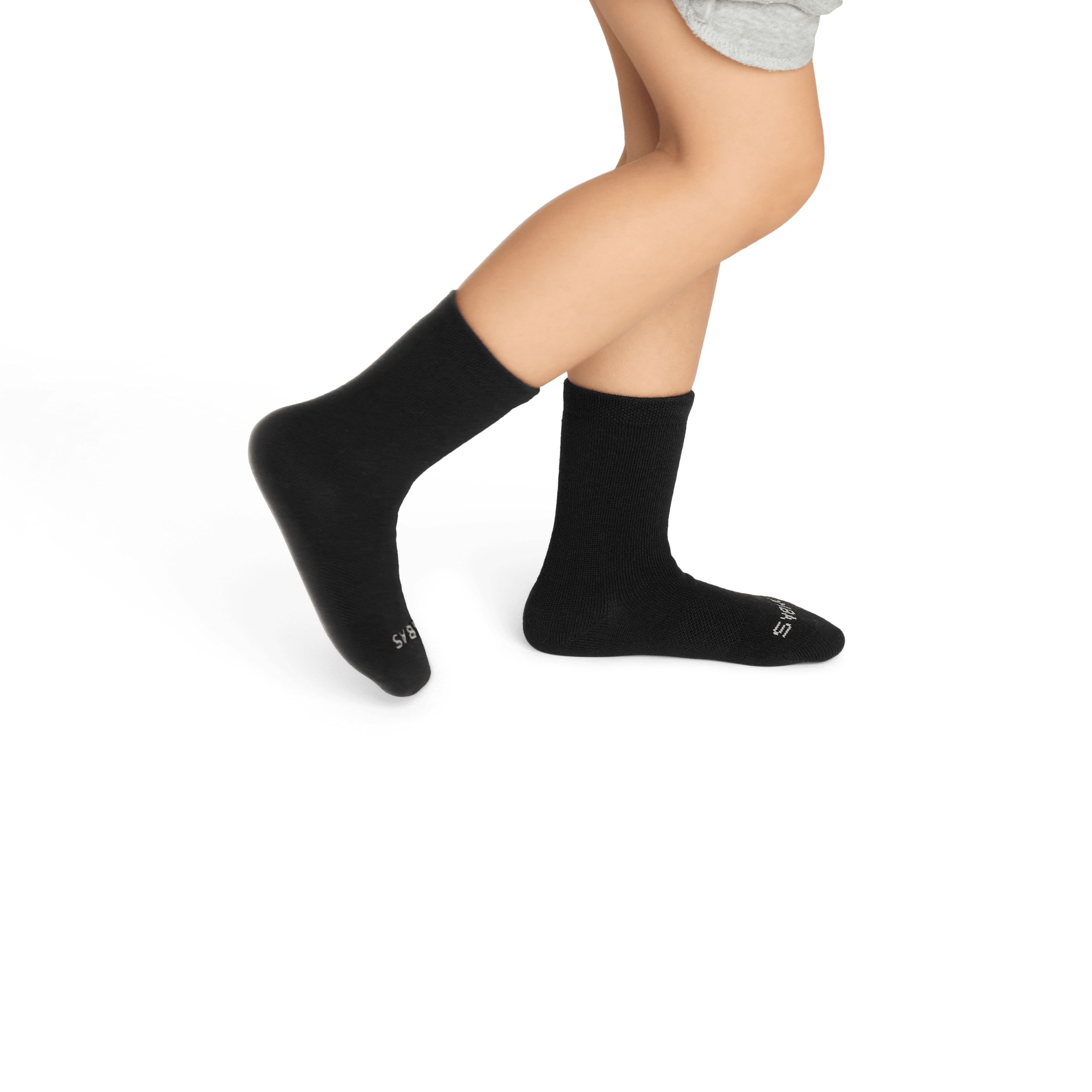 Junior Lightweight Calf Socks - Black - JO1 [7846]