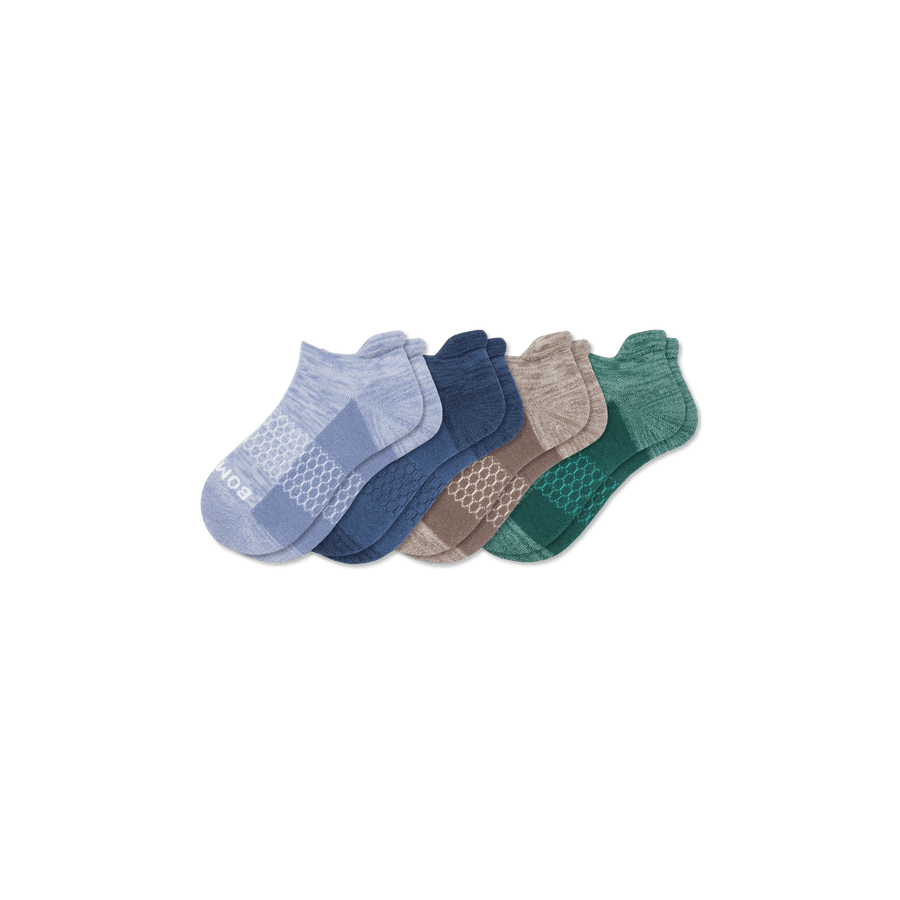 Youth Two Tone Ankle Sock 4-Pack - Travel Pair