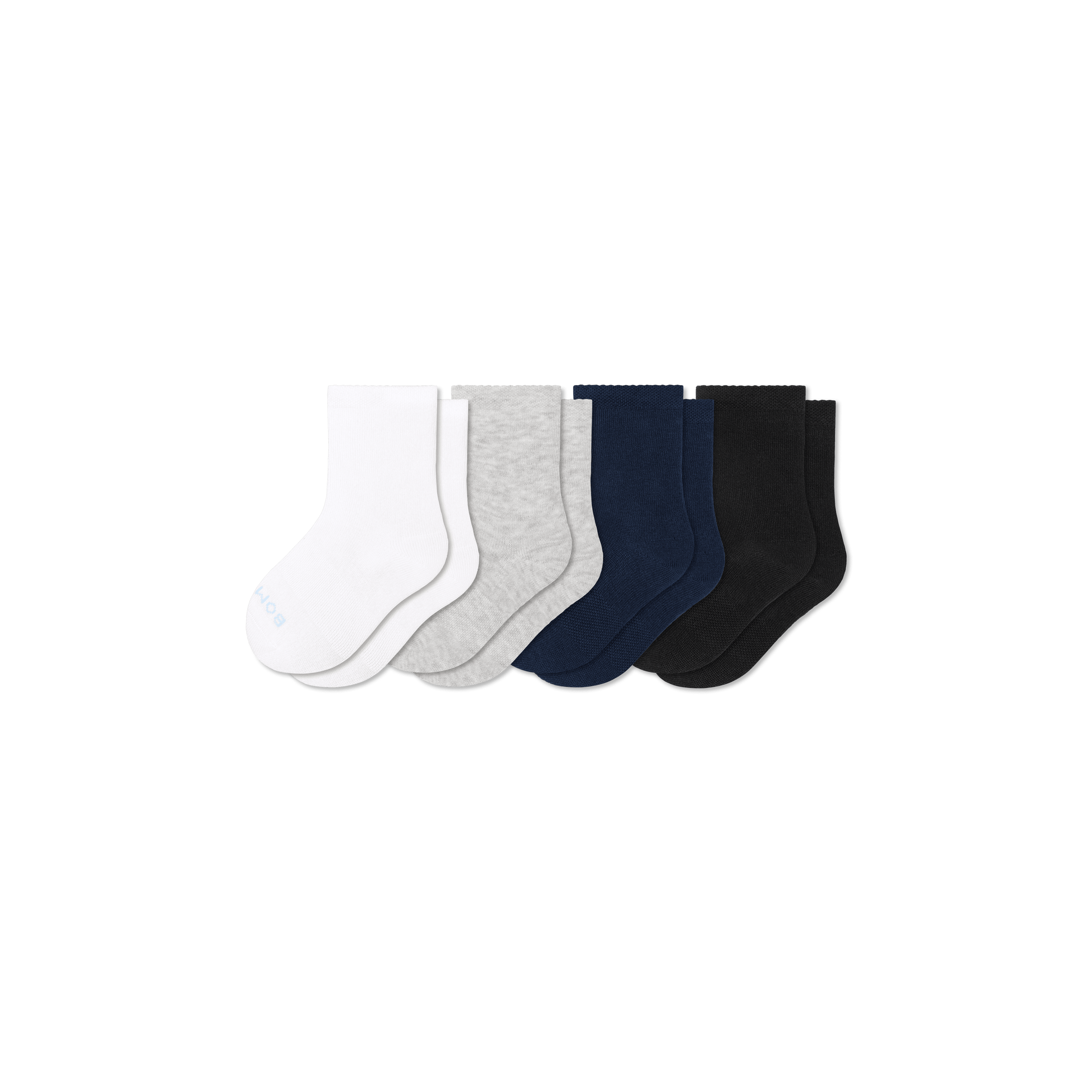 Junior Lightweight Calf Sock 4-Pack - Mixed