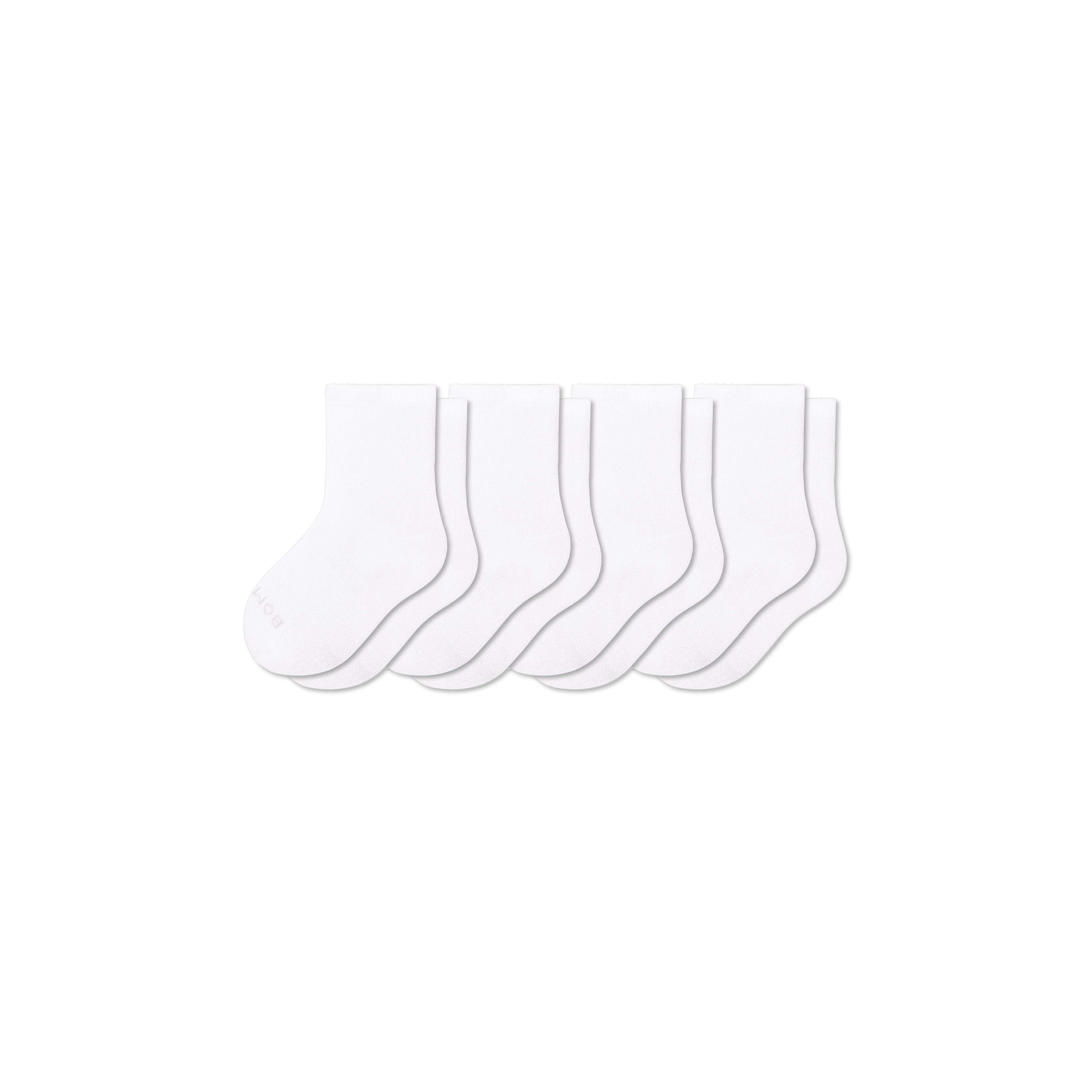 Junior Lightweight Calf Sock 4-Pack - White