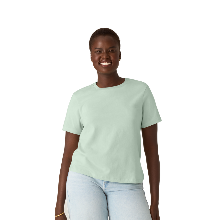 Women's Pima Cotton Crew Neck T-Shirt - Simple Style