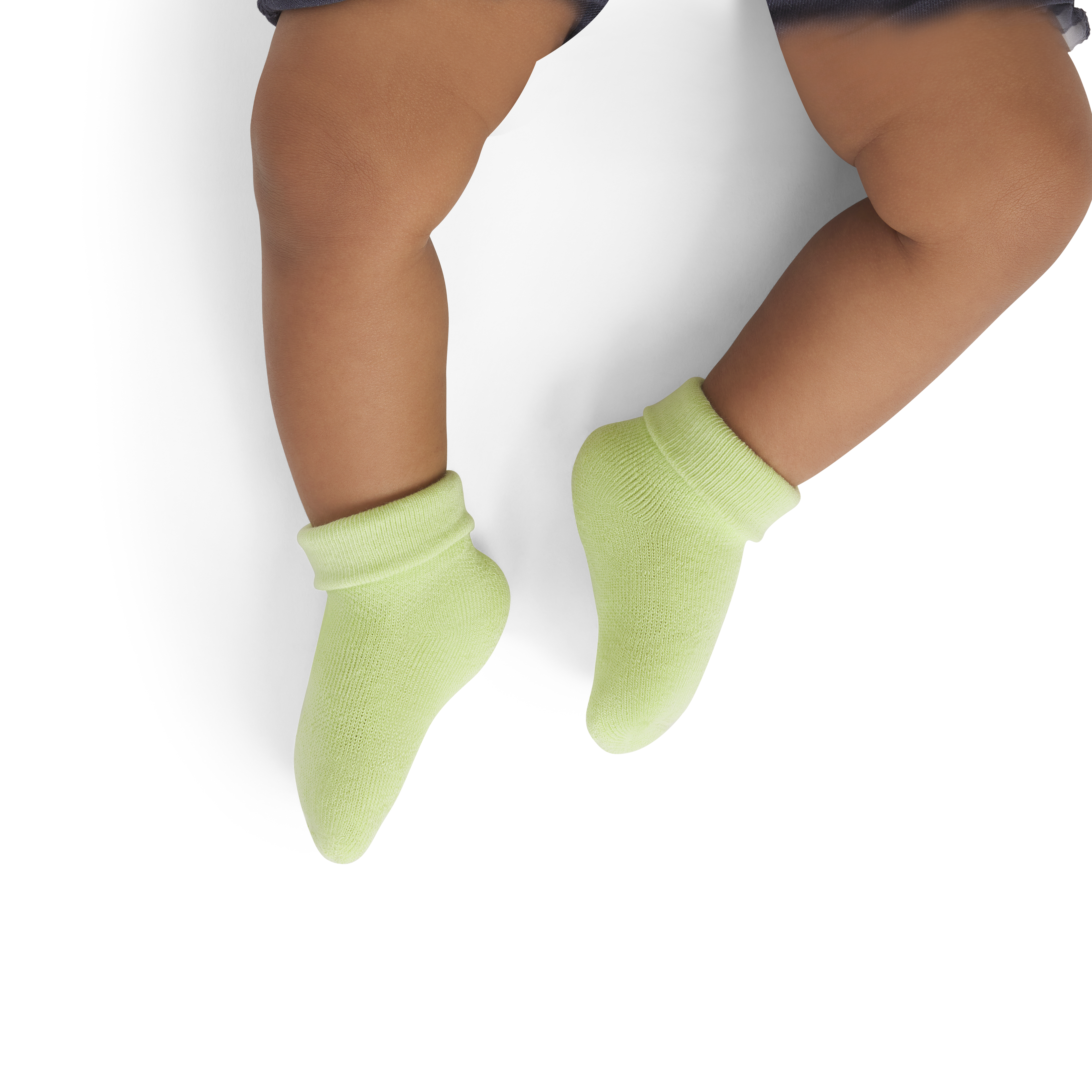 Solids Calf Socks (0-6 Months) - Soft Lime BO1 [8621]