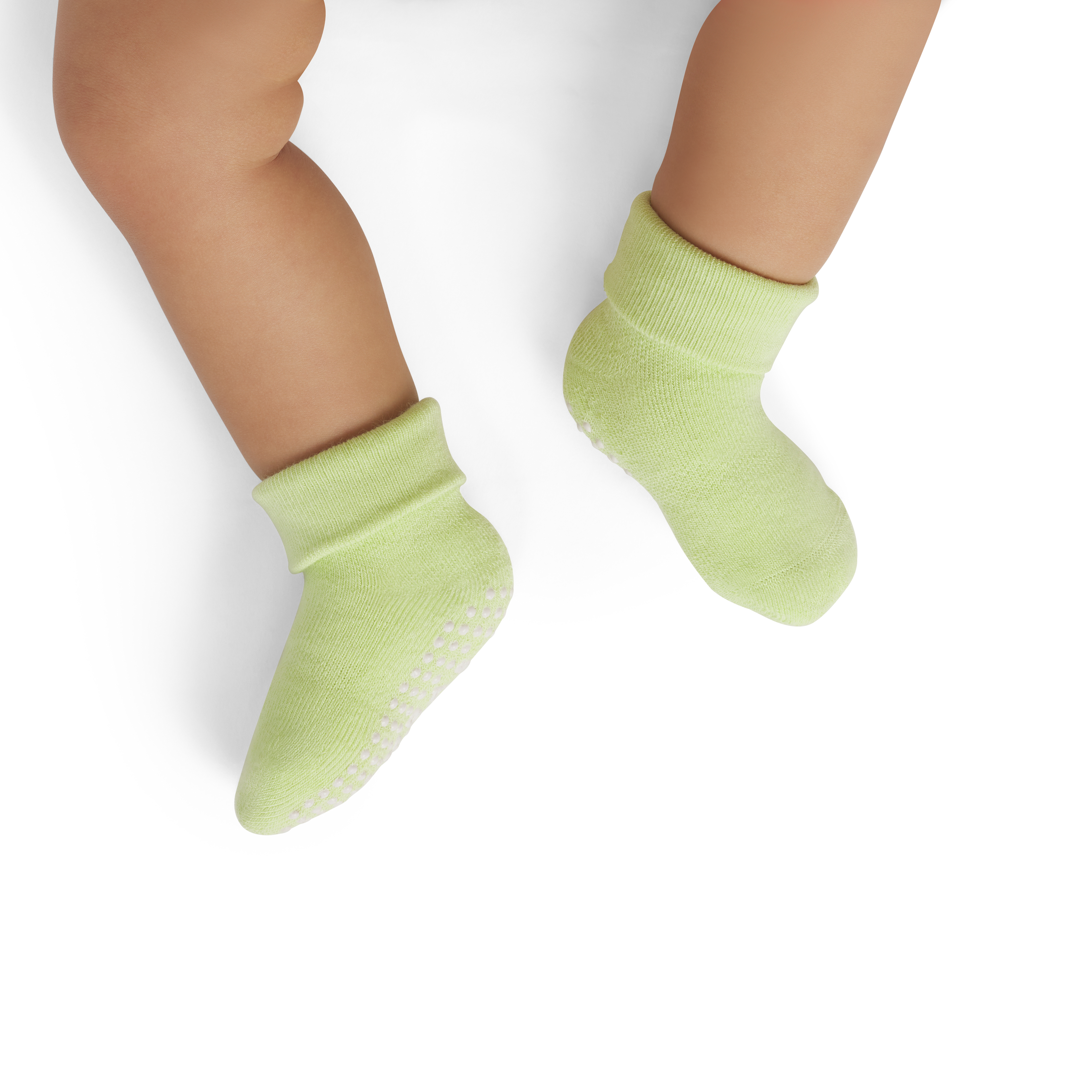Solids Gripper Socks (6-12 Months) - Soft Lime BO1 [8622]