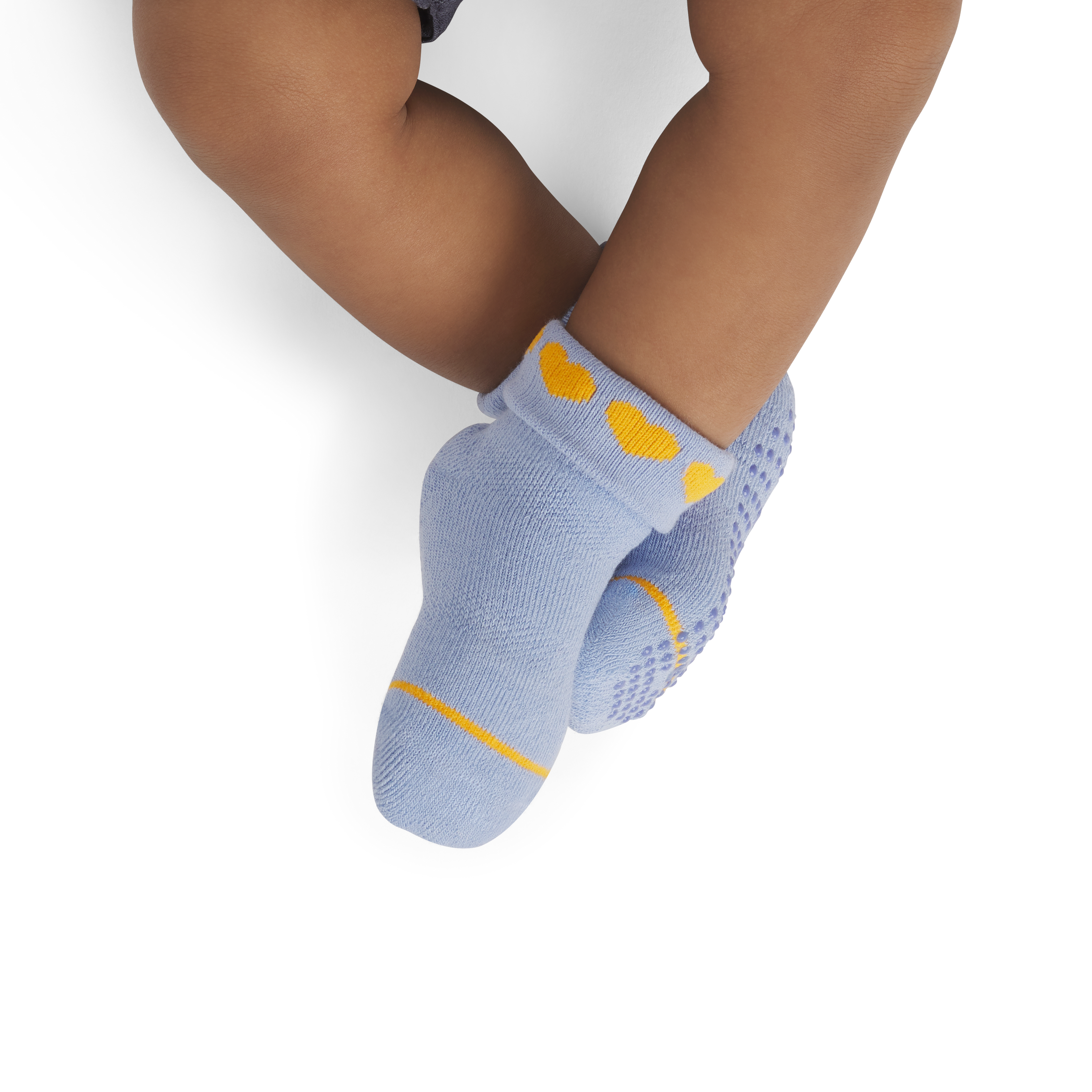 Valentine's Gripper Calf Socks (6-12 Months) - Dawn Blue BO1 [8657]