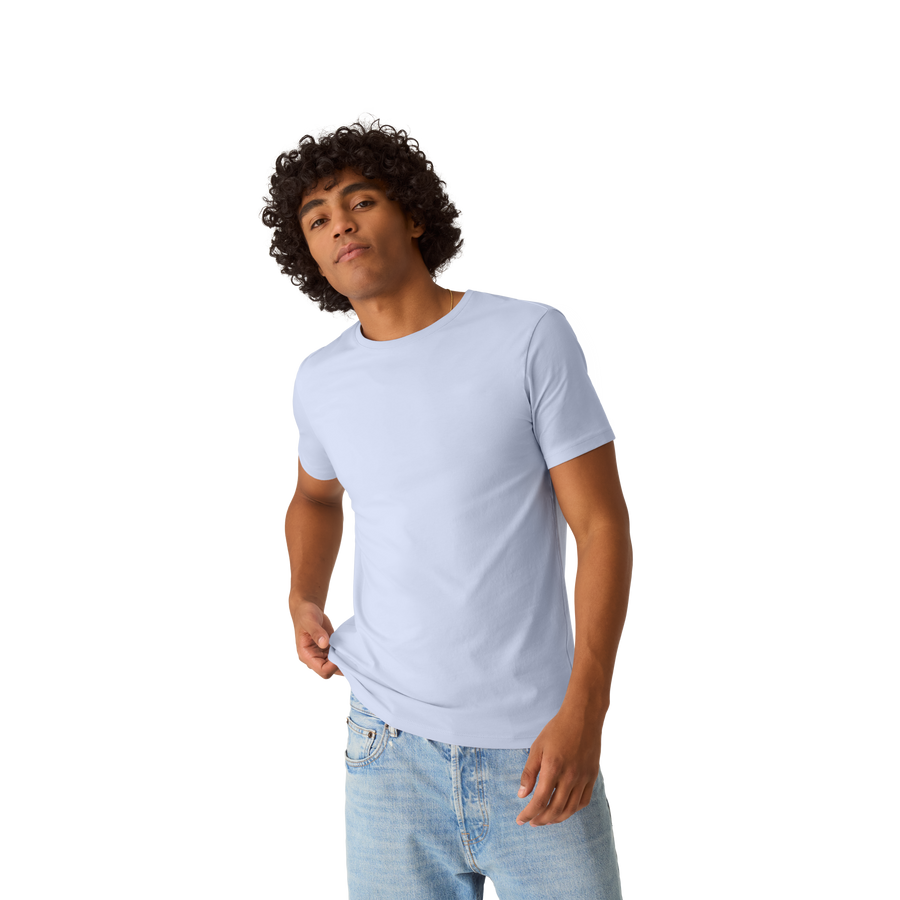 Men's Pima Cotton Slim Crew Neck T-Shirt - Easy Stretch