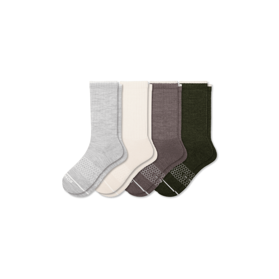 Men's Merino Wool Blend Calf Sock 4-Pack - Clean Finish