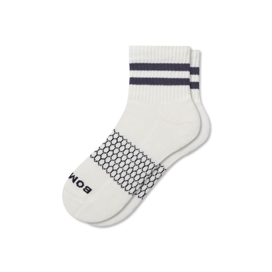 Men's Vintage Stripes Quarter Socks - Soft Step