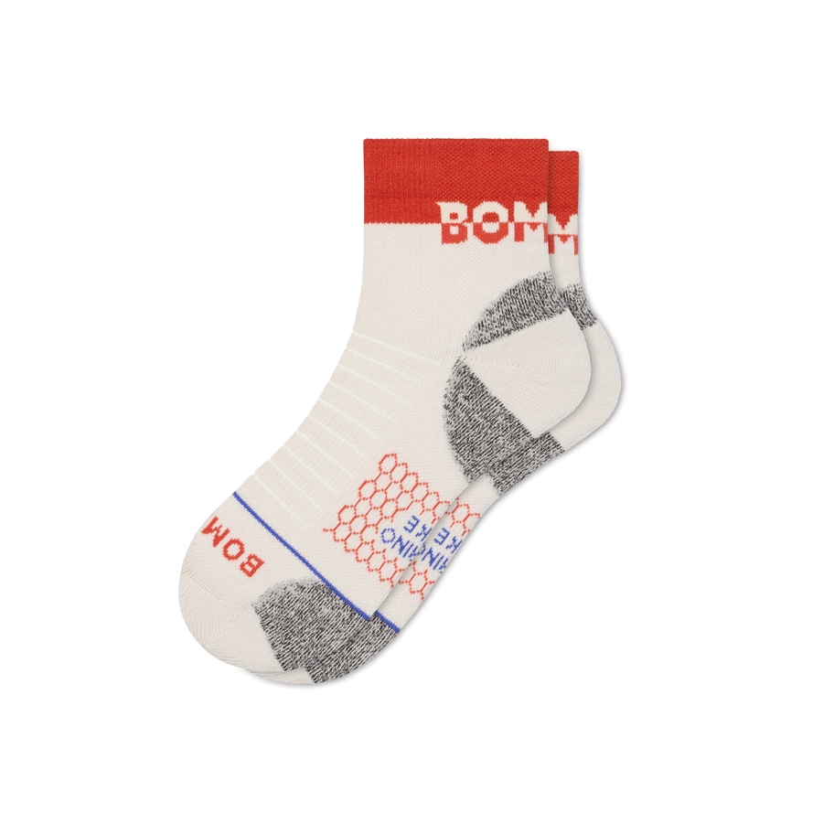 Men's Merino Wool Blend Hiking Quarter Socks - Clean Finish
