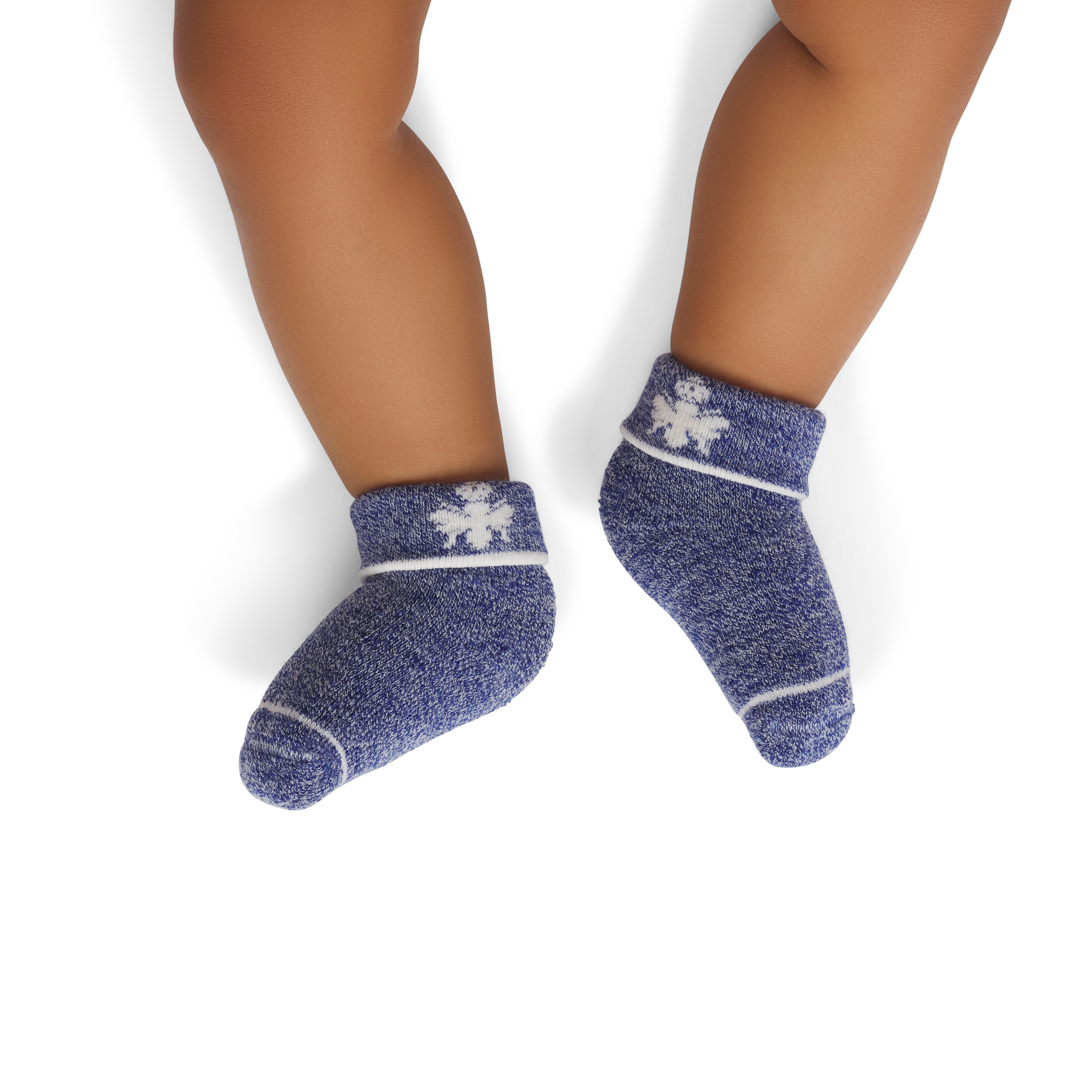 Merino Wool Blend Calf Sock - glacier blue BOM1