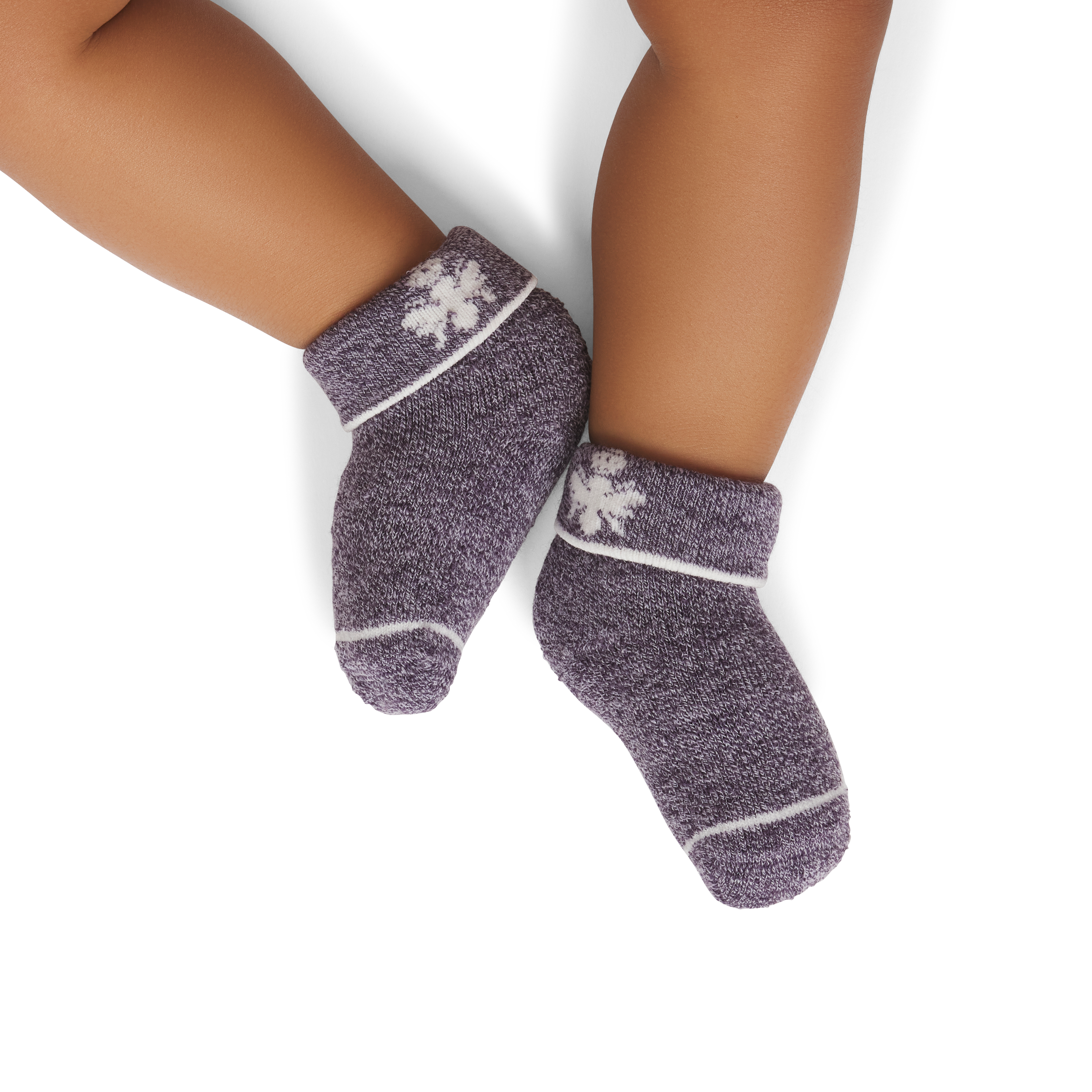 Merino Wool Blend Calf Sock - night bloom BOM1