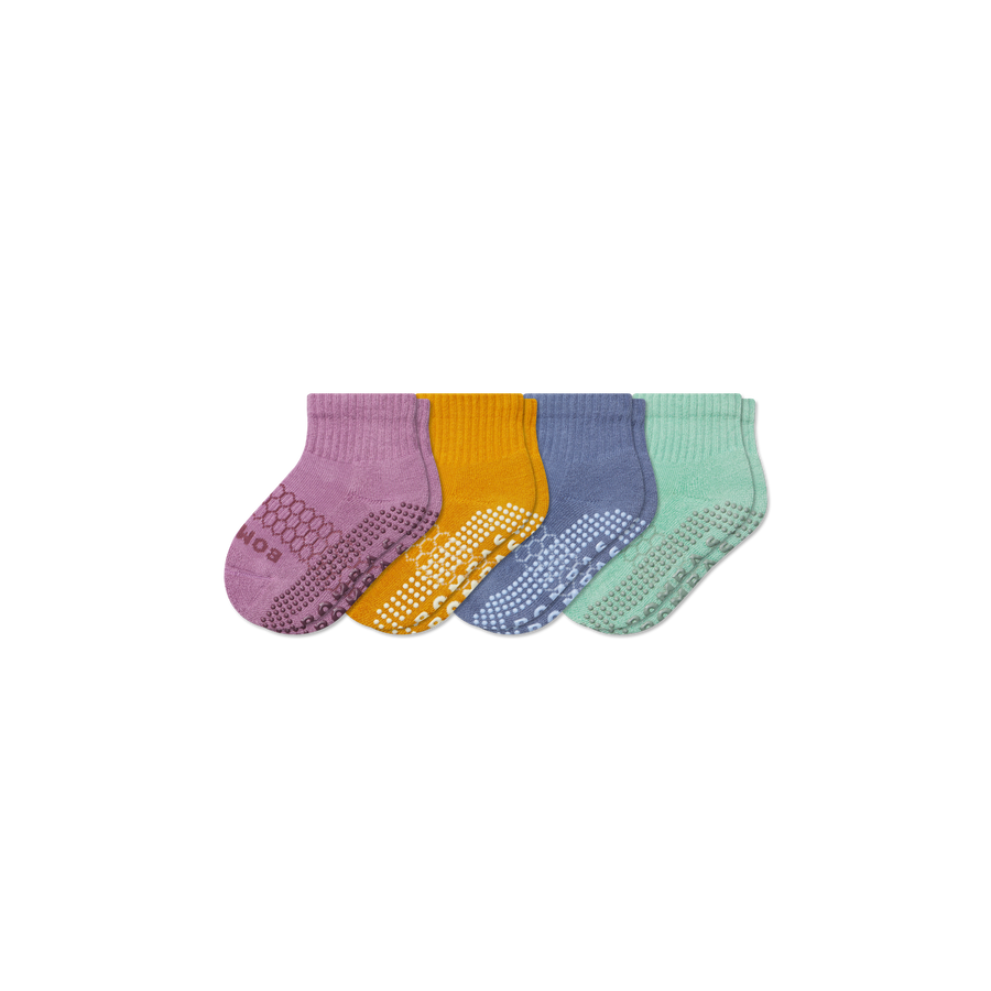 Toddler Solids Gripper Calf Sock 4-Pack - Everyday Pair