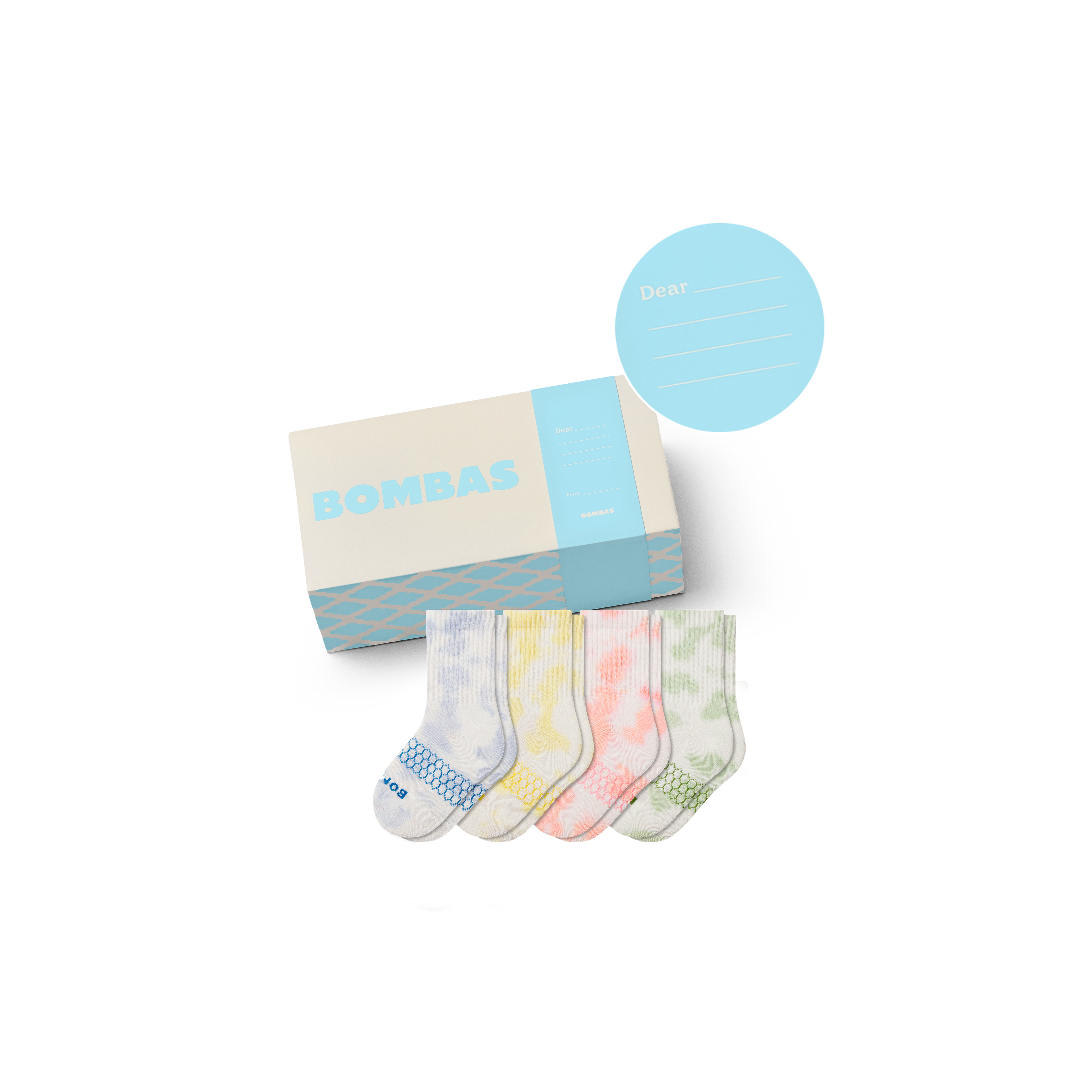 Junior Celebration Calf Sock 4-Pack Gift Box - Blank Message L [10549]